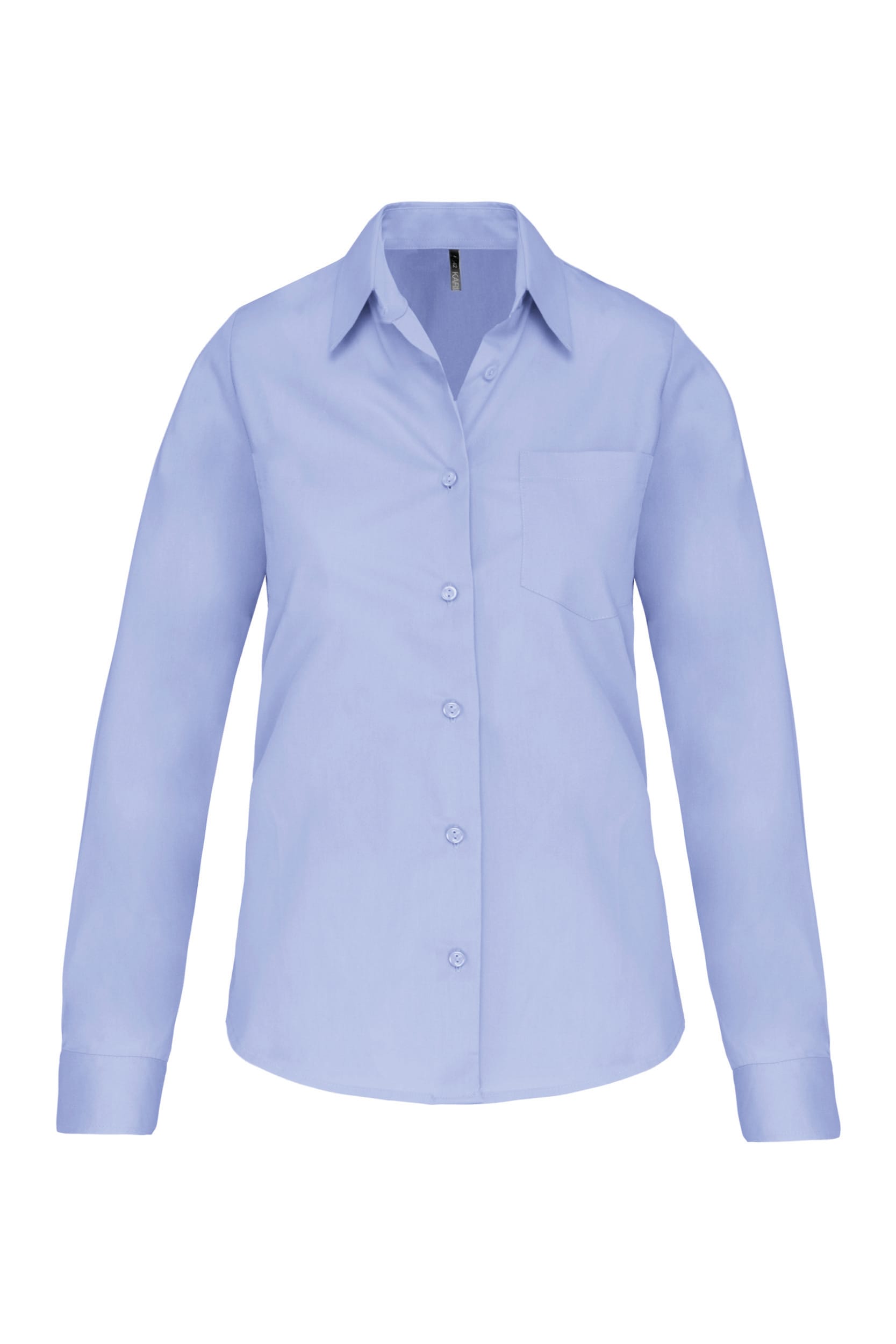 Dames poplin blouse lange mouwen