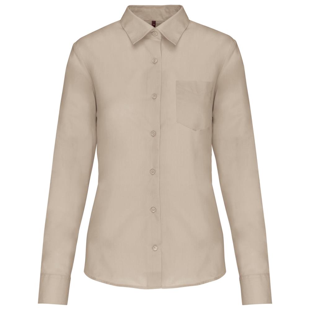 Ladies' easy-care polycotton poplin shirt
