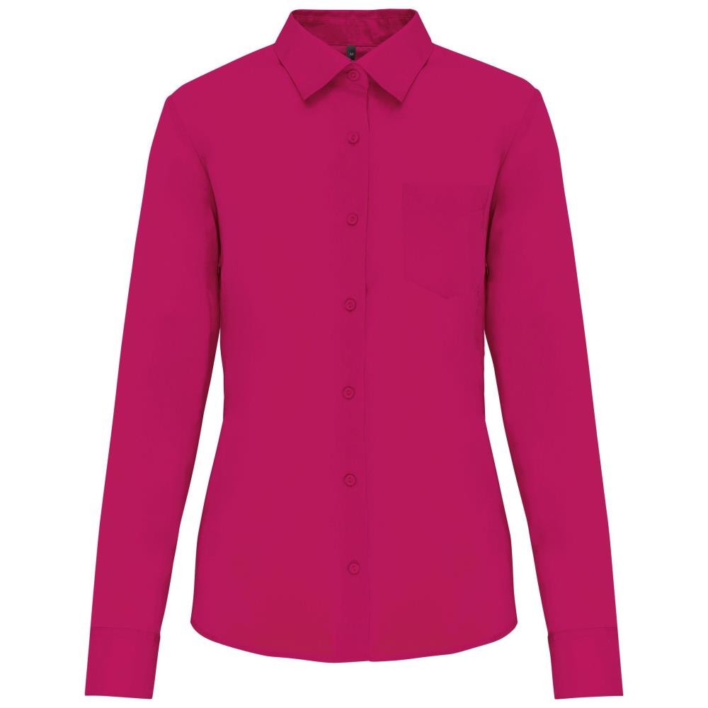 Ladies' easy-care polycotton poplin shirt