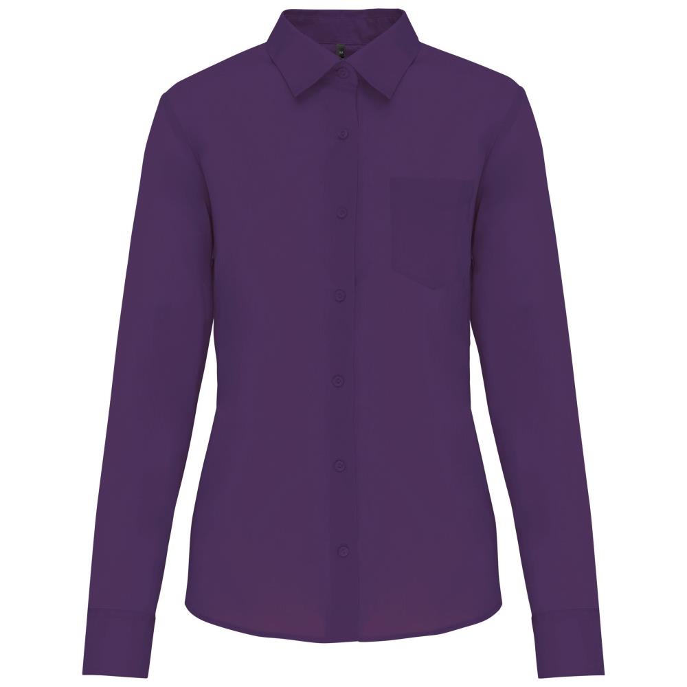 Ladies' easy-care polycotton poplin shirt