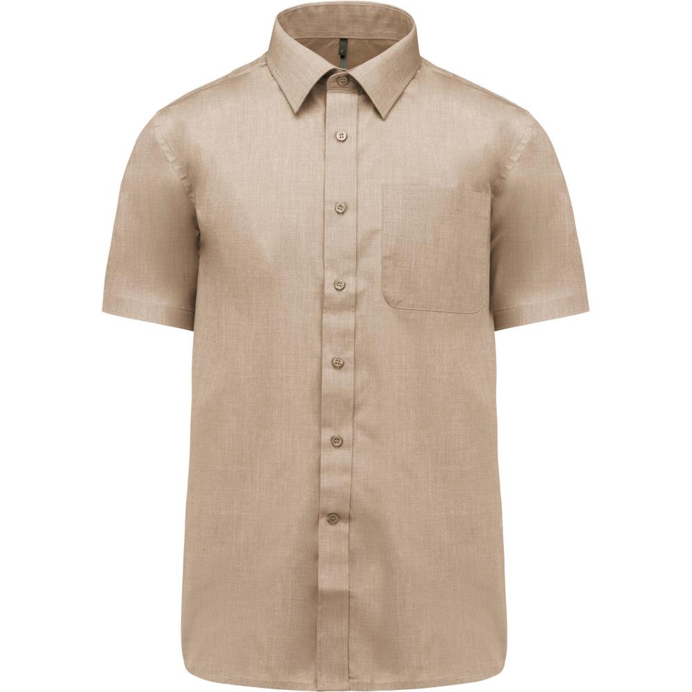 Men's easy-care polycotton poplin short-sleeved shirt