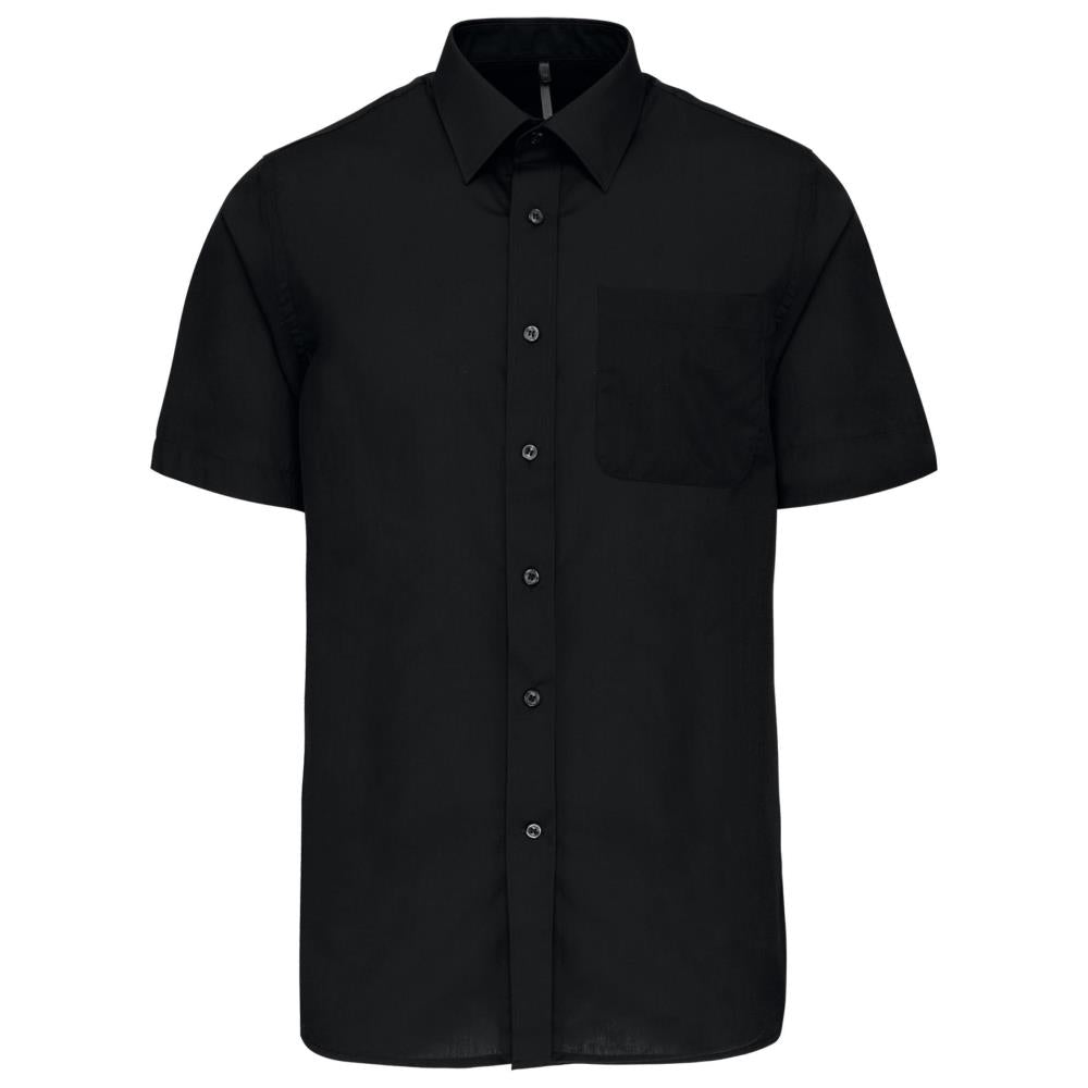 Men's easy-care polycotton poplin short-sleeved shirt