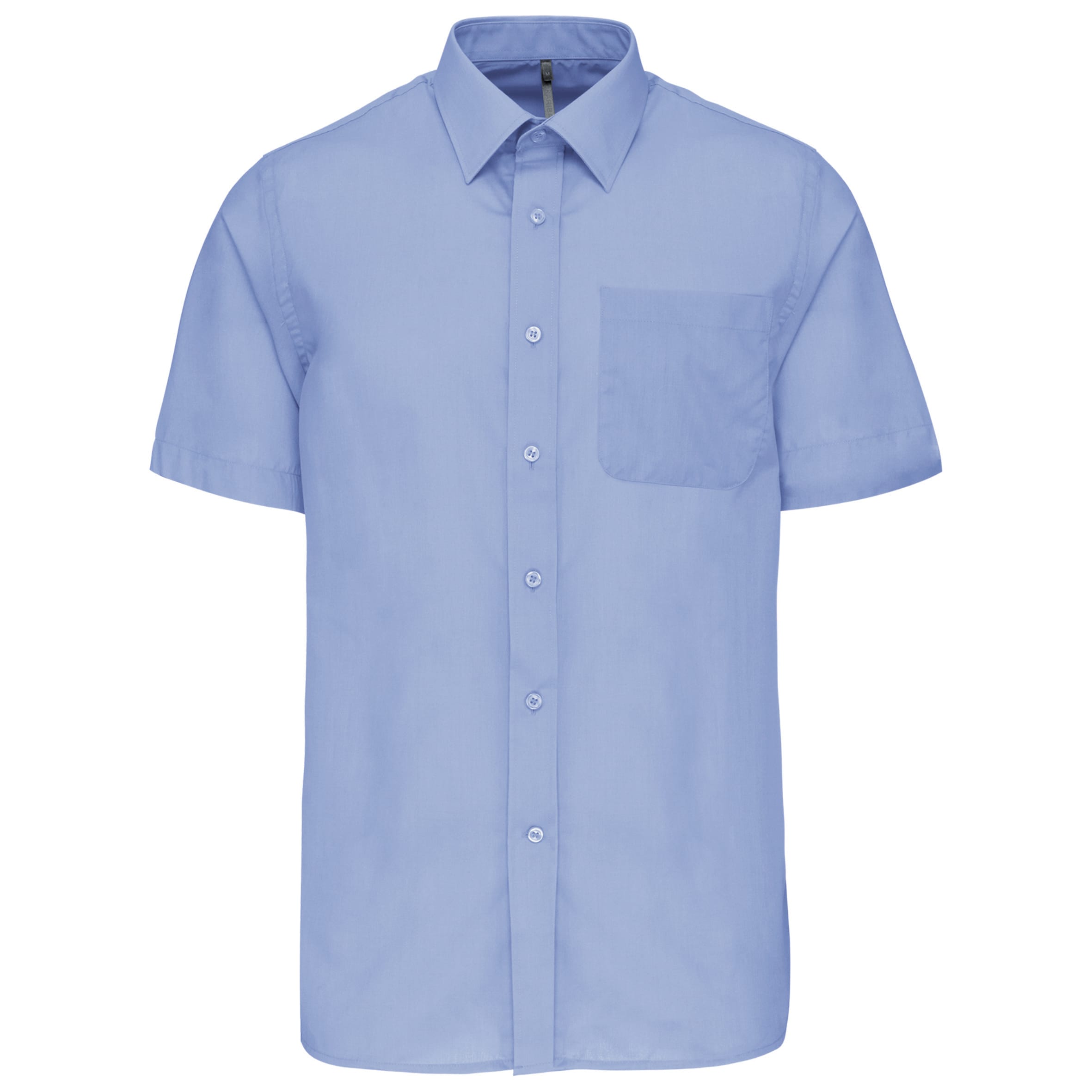 Men's easy-care polycotton poplin short-sleeved shirt