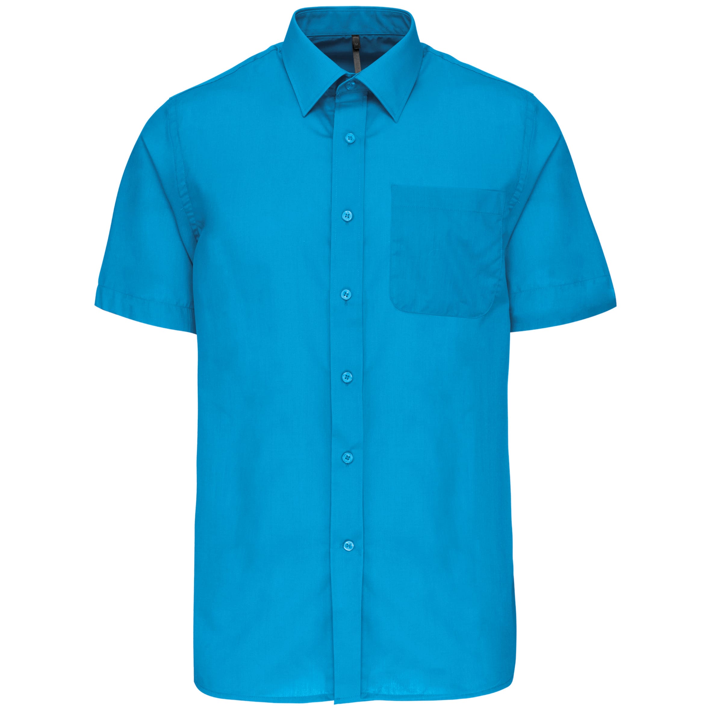 Men's easy-care polycotton poplin short-sleeved shirt