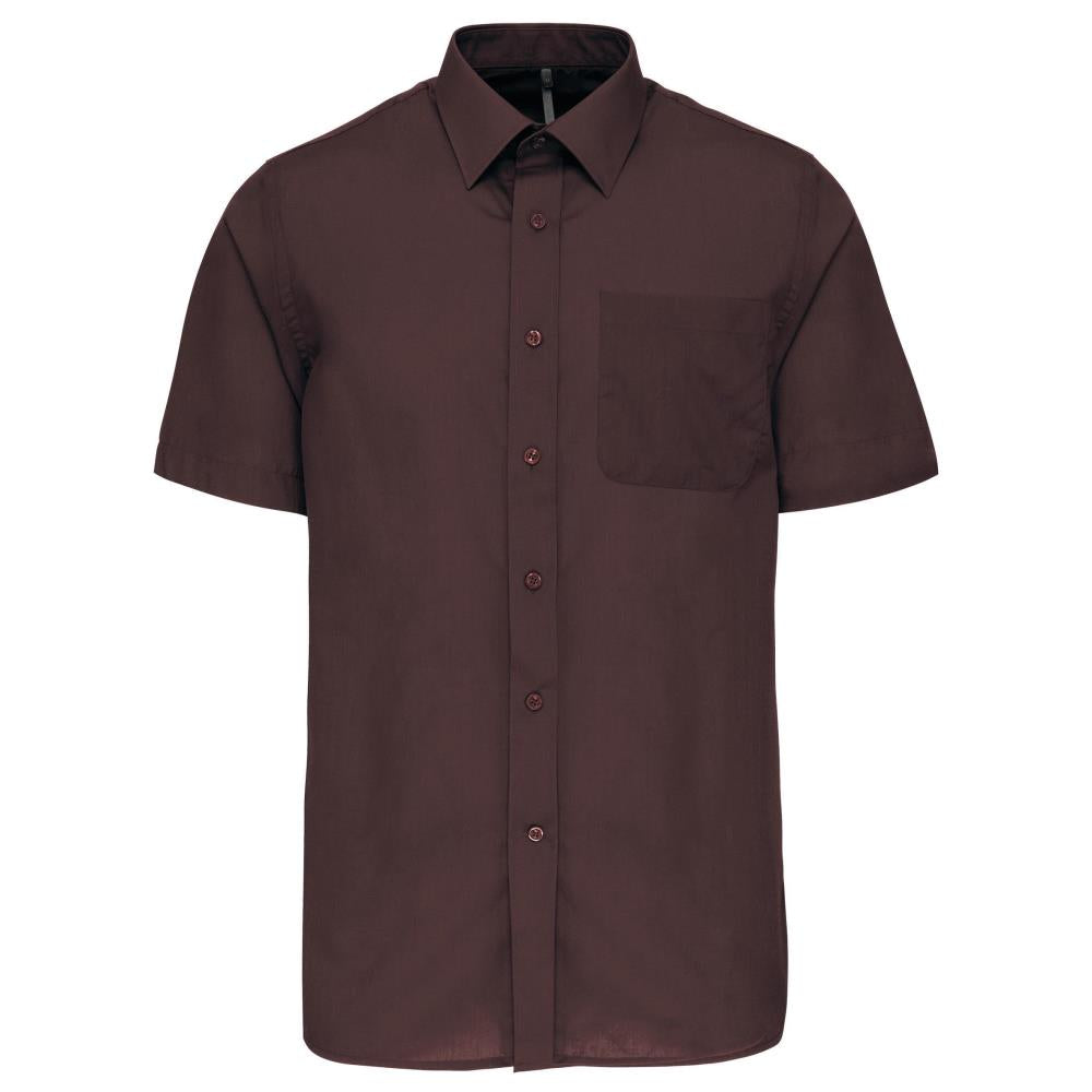 Men's easy-care polycotton poplin short-sleeved shirt