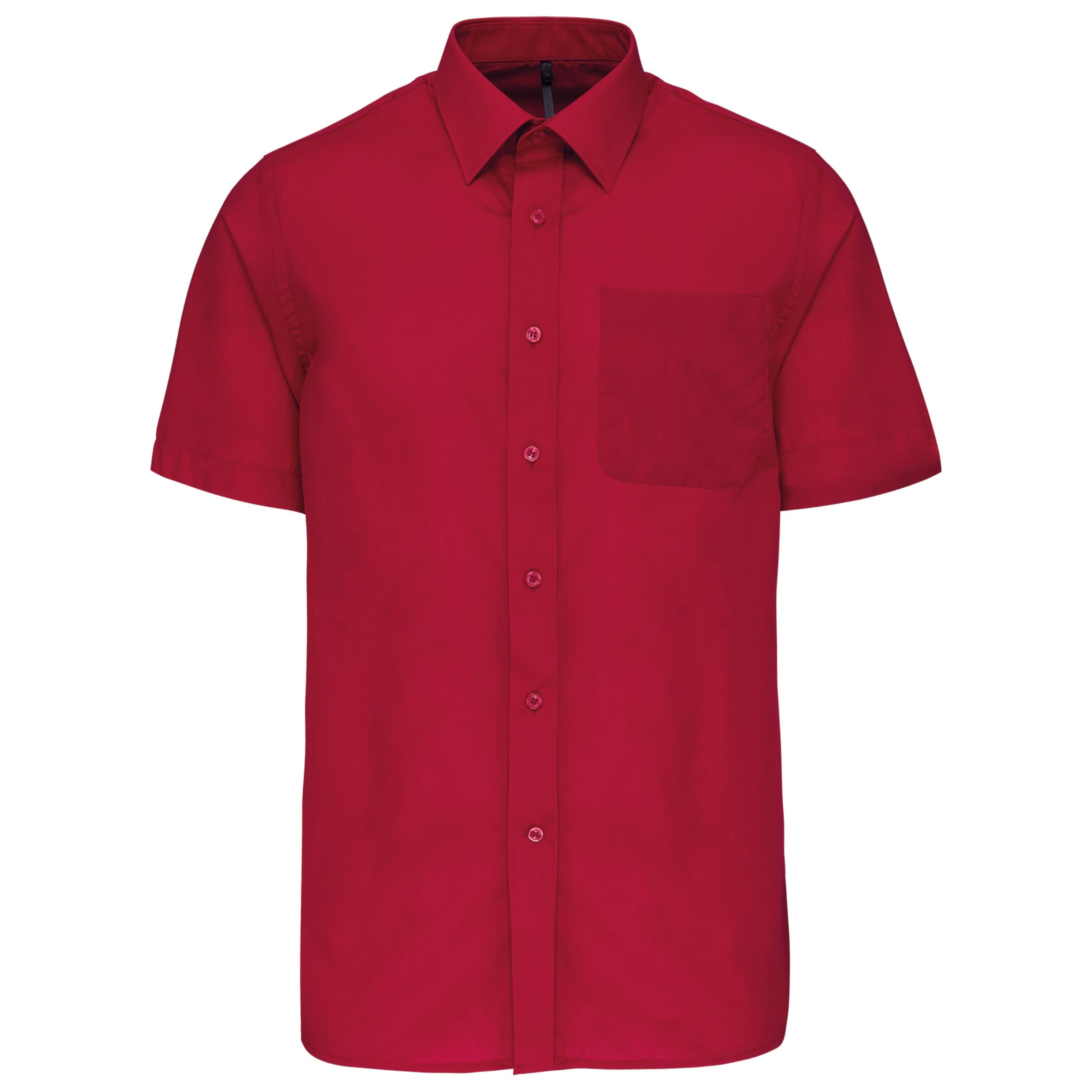 Men's easy-care polycotton poplin short-sleeved shirt
