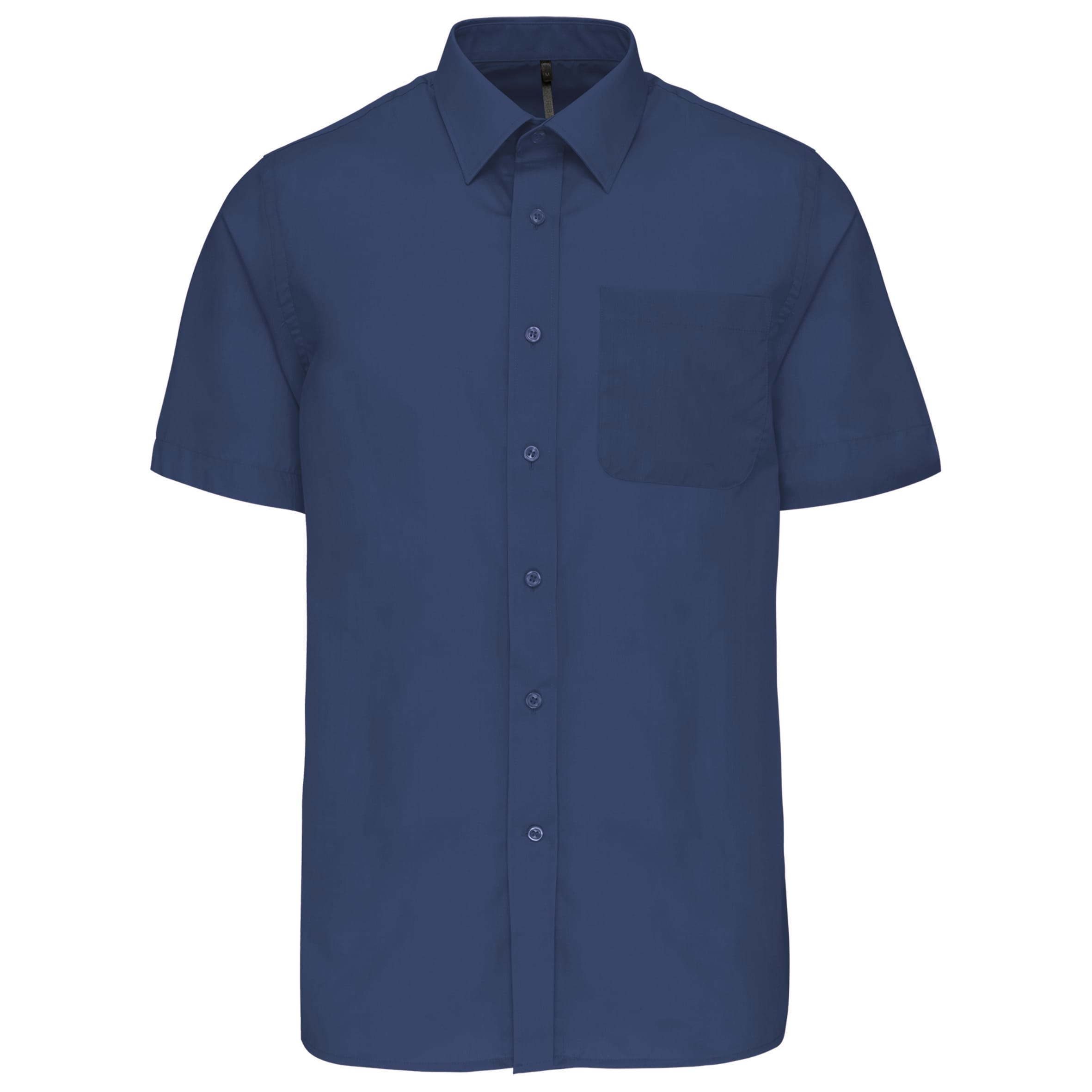 Men's easy-care polycotton poplin short-sleeved shirt