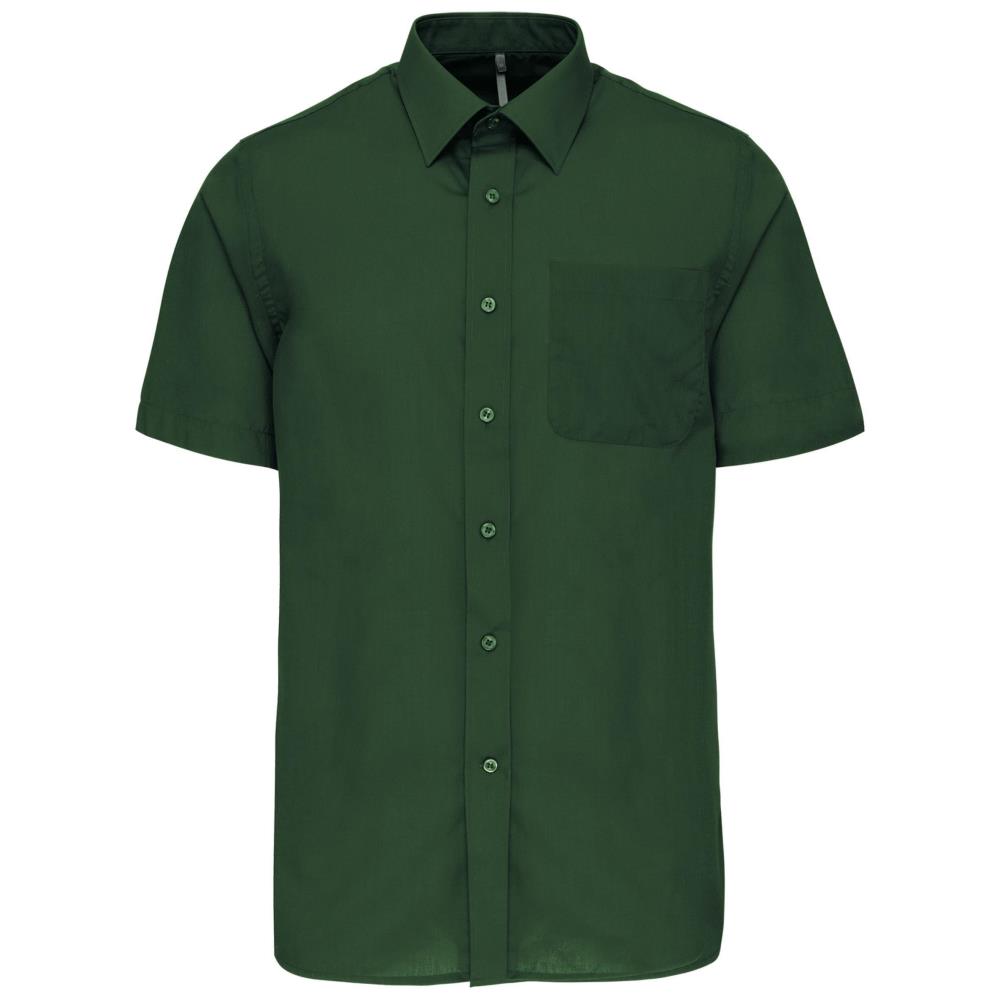 Men's easy-care polycotton poplin short-sleeved shirt