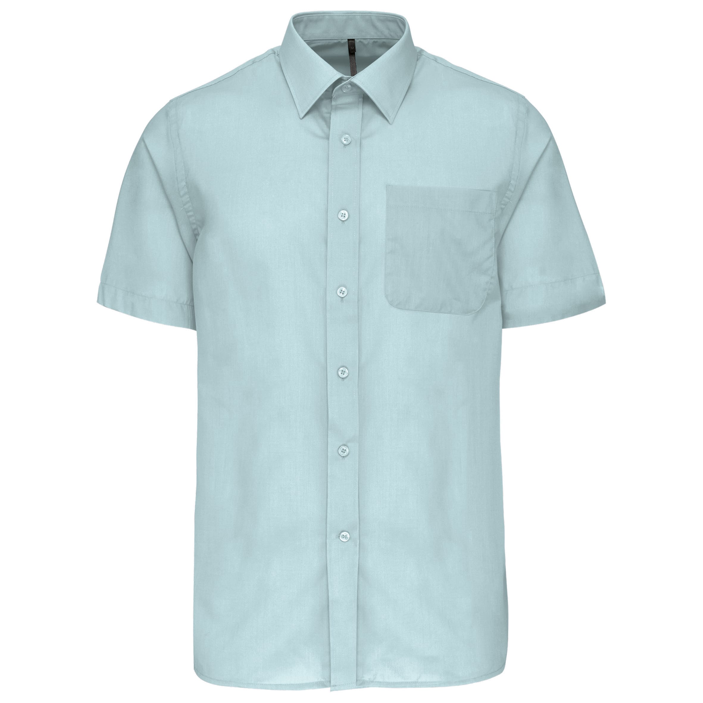 Men's easy-care polycotton poplin short-sleeved shirt