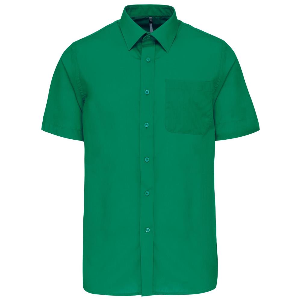 Men's easy-care polycotton poplin short-sleeved shirt