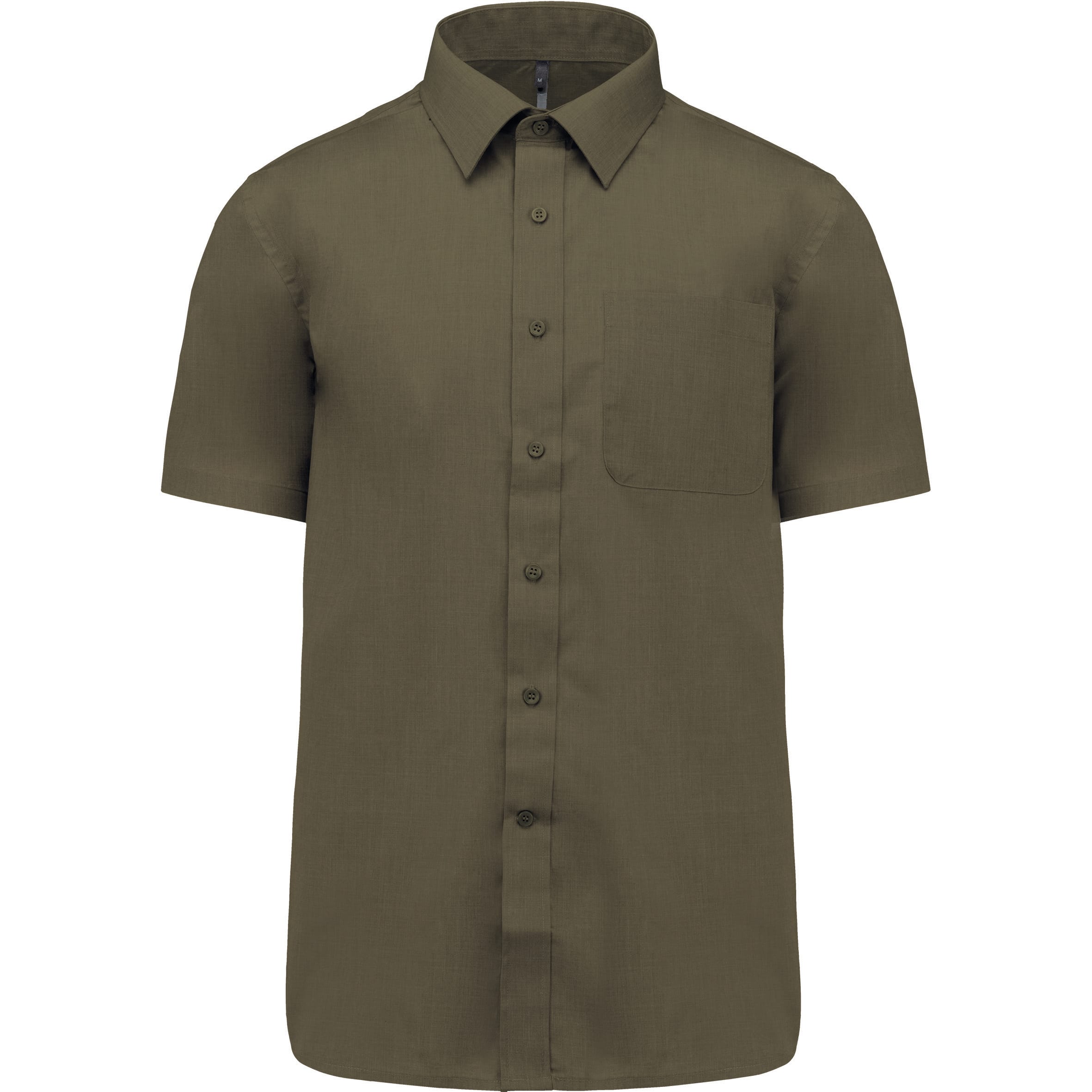 Men's easy-care polycotton poplin short-sleeved shirt