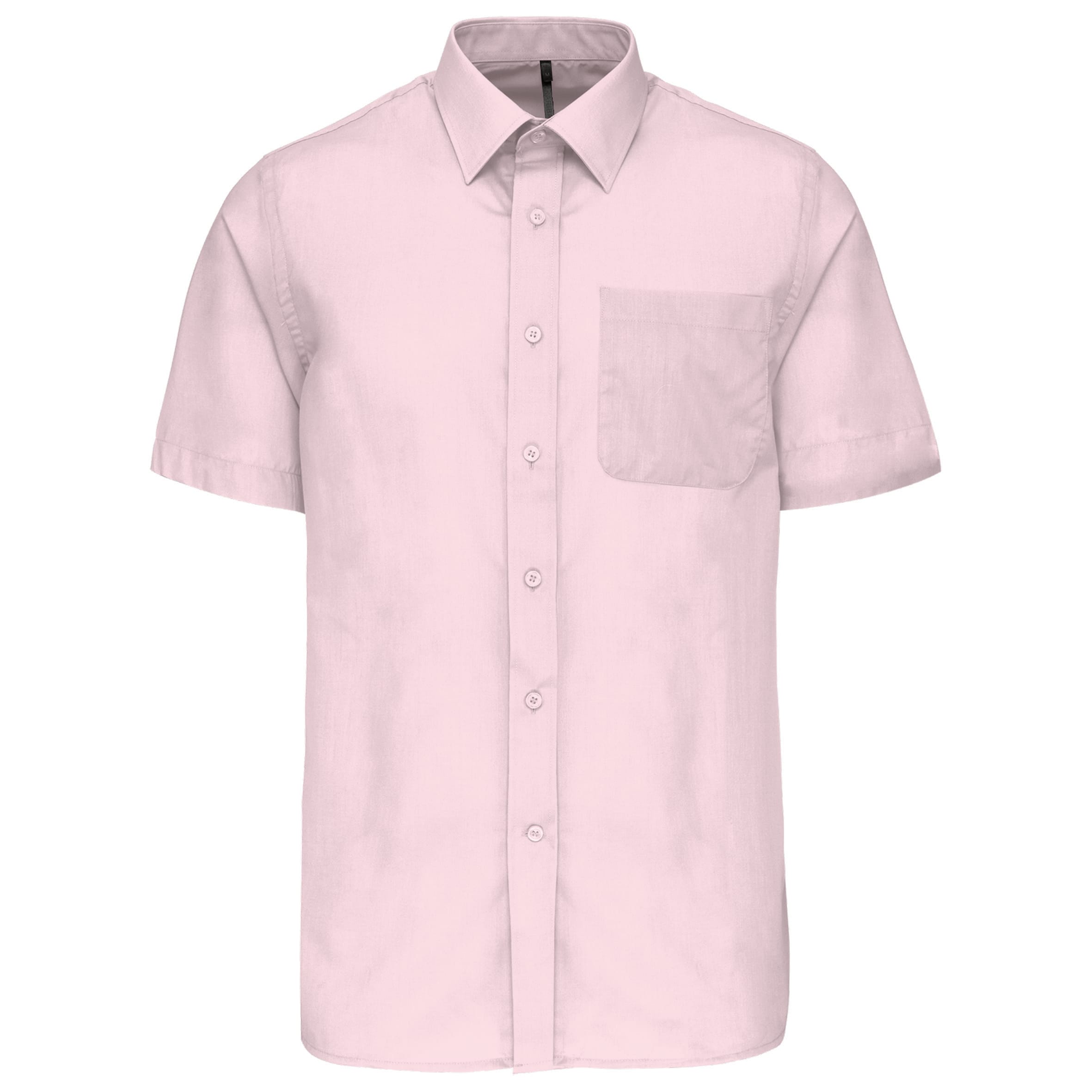 Men's easy-care polycotton poplin short-sleeved shirt