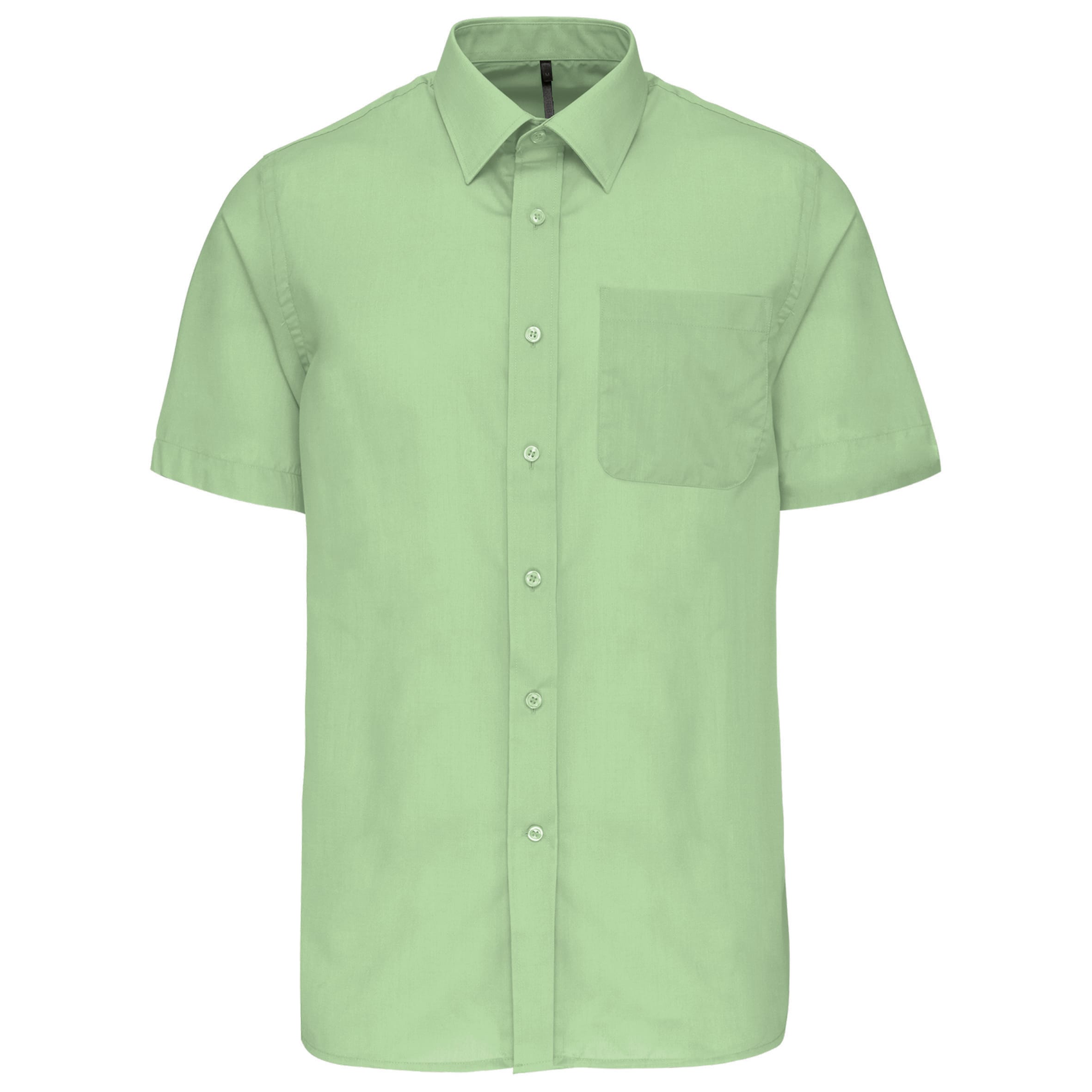 Men's easy-care polycotton poplin short-sleeved shirt