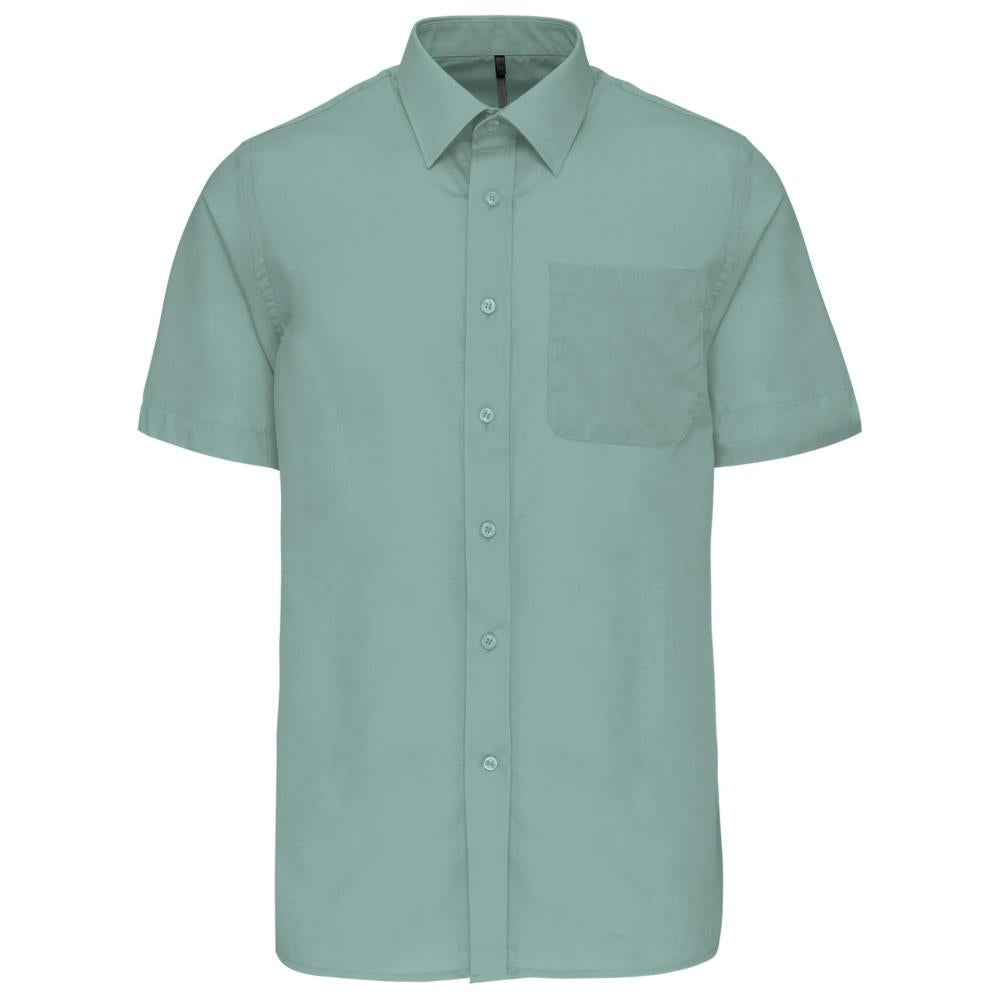 Men's easy-care polycotton poplin short-sleeved shirt