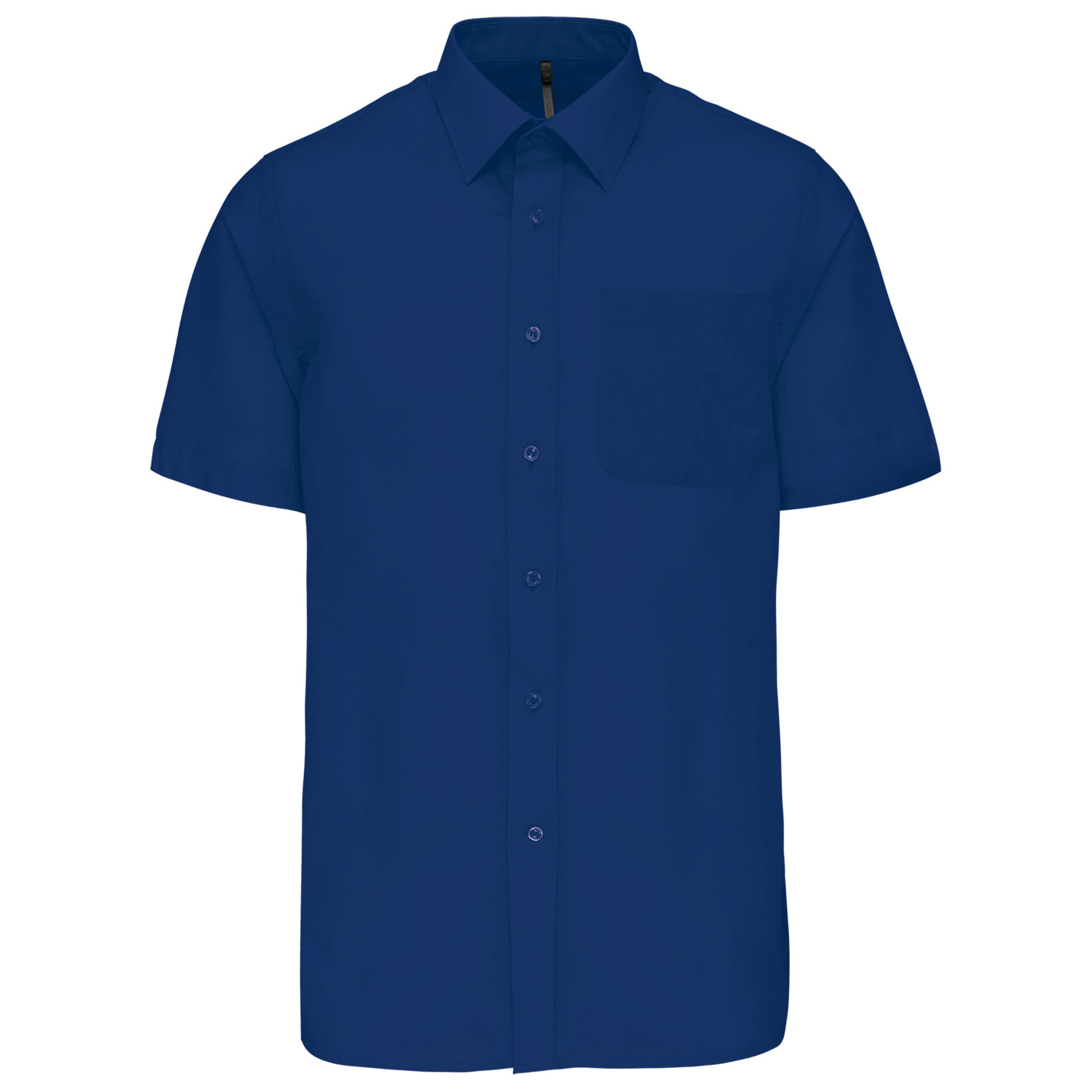 Men's easy-care polycotton poplin short-sleeved shirt