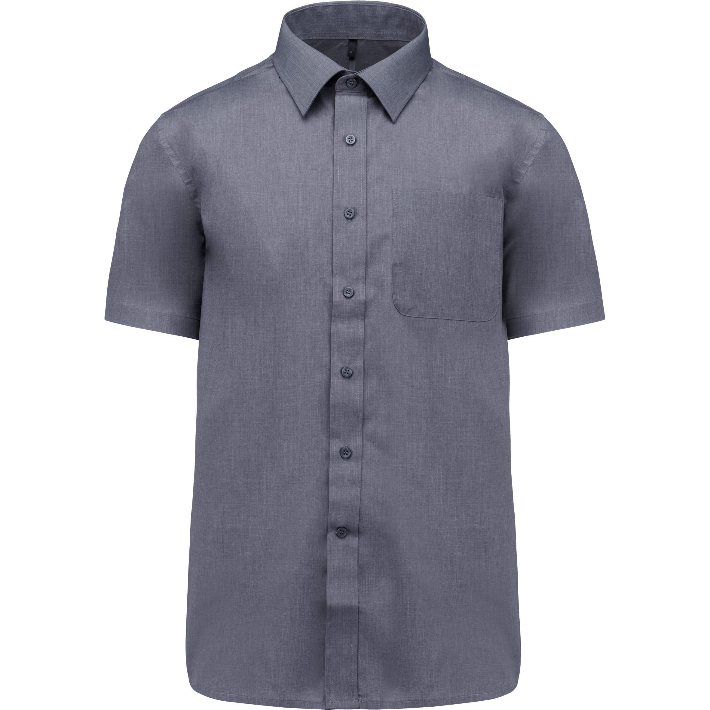 Men's easy-care polycotton poplin short-sleeved shirt