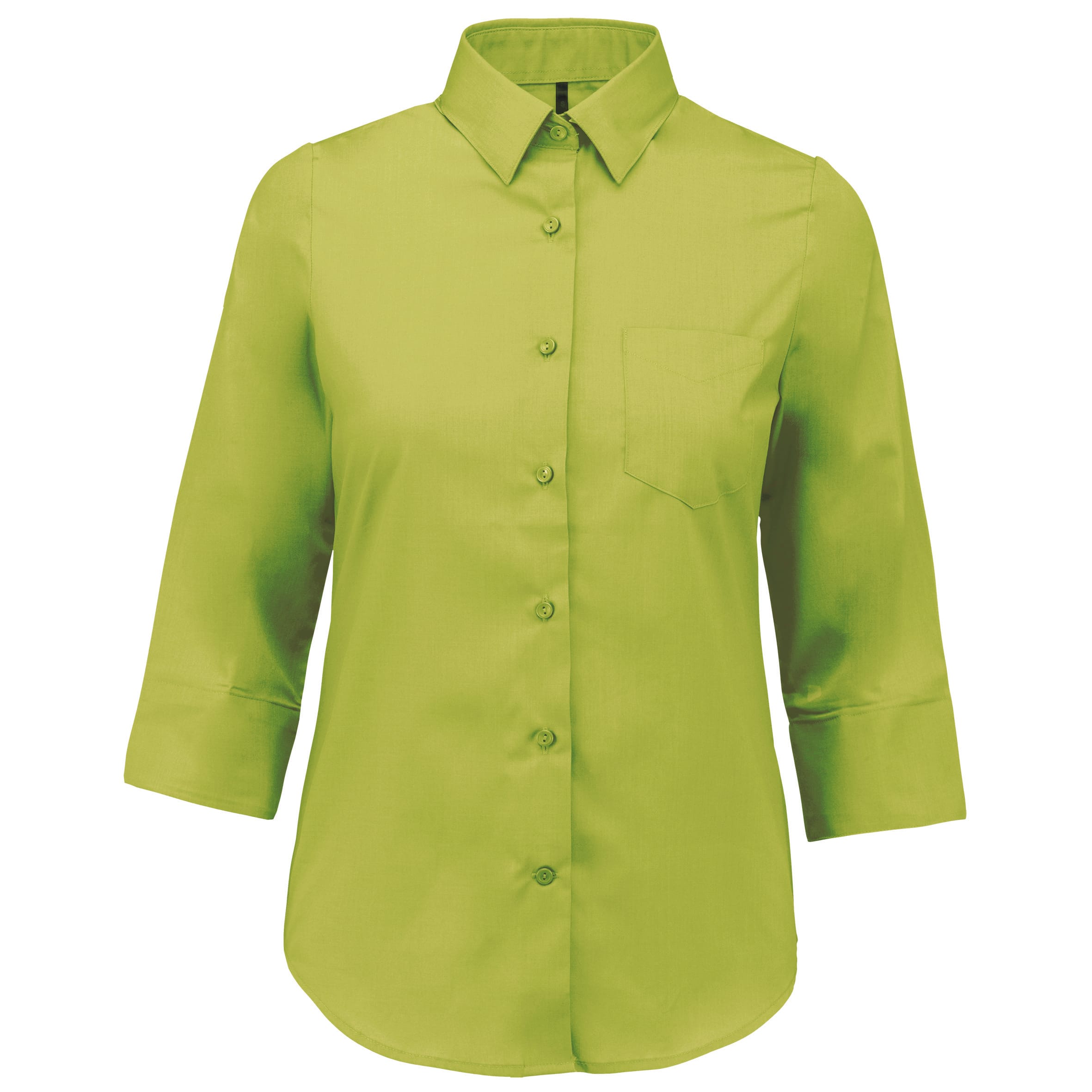 Women's easy-care polycotton poplin 3/4-sleeve shirt