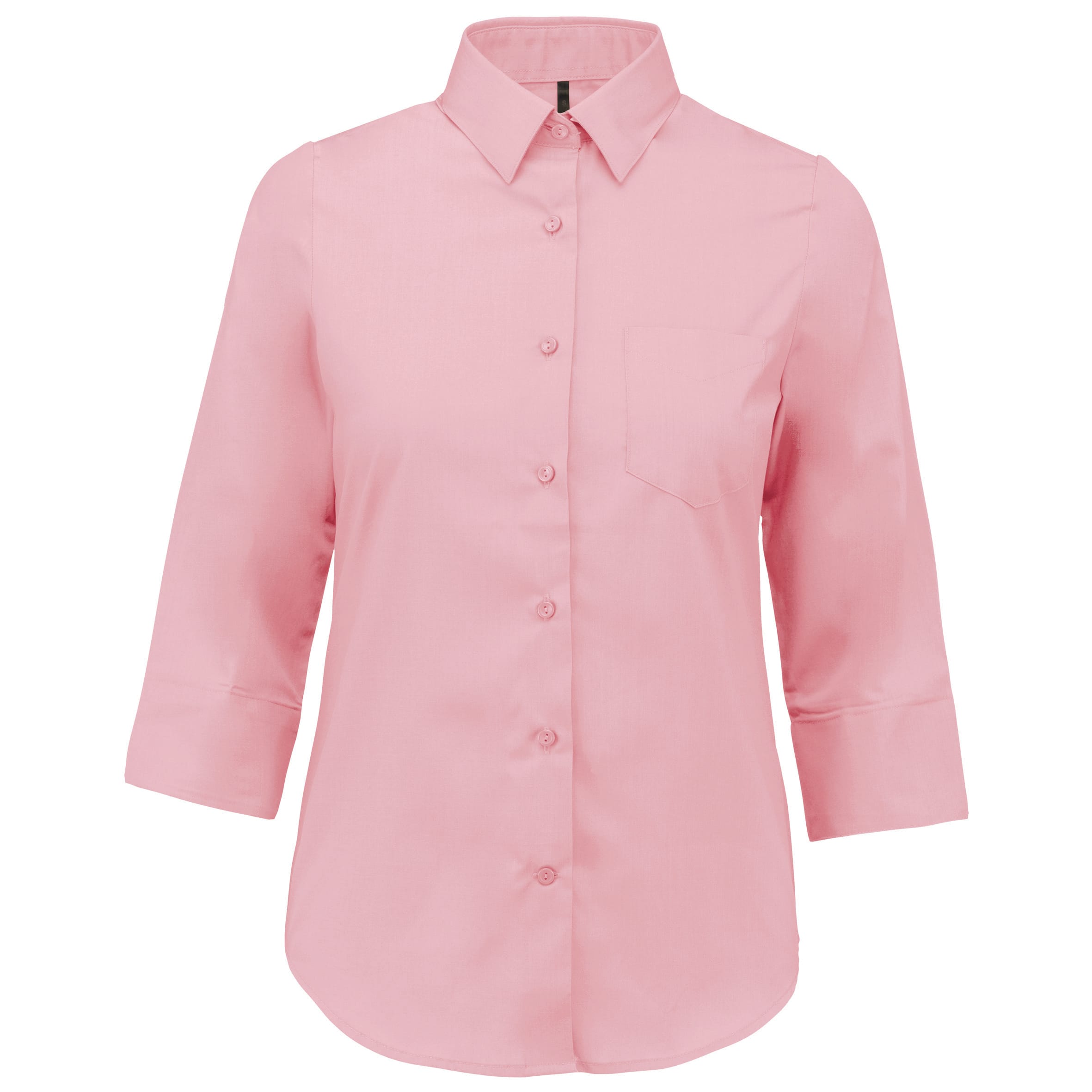 Women's easy-care polycotton poplin 3/4-sleeve shirt