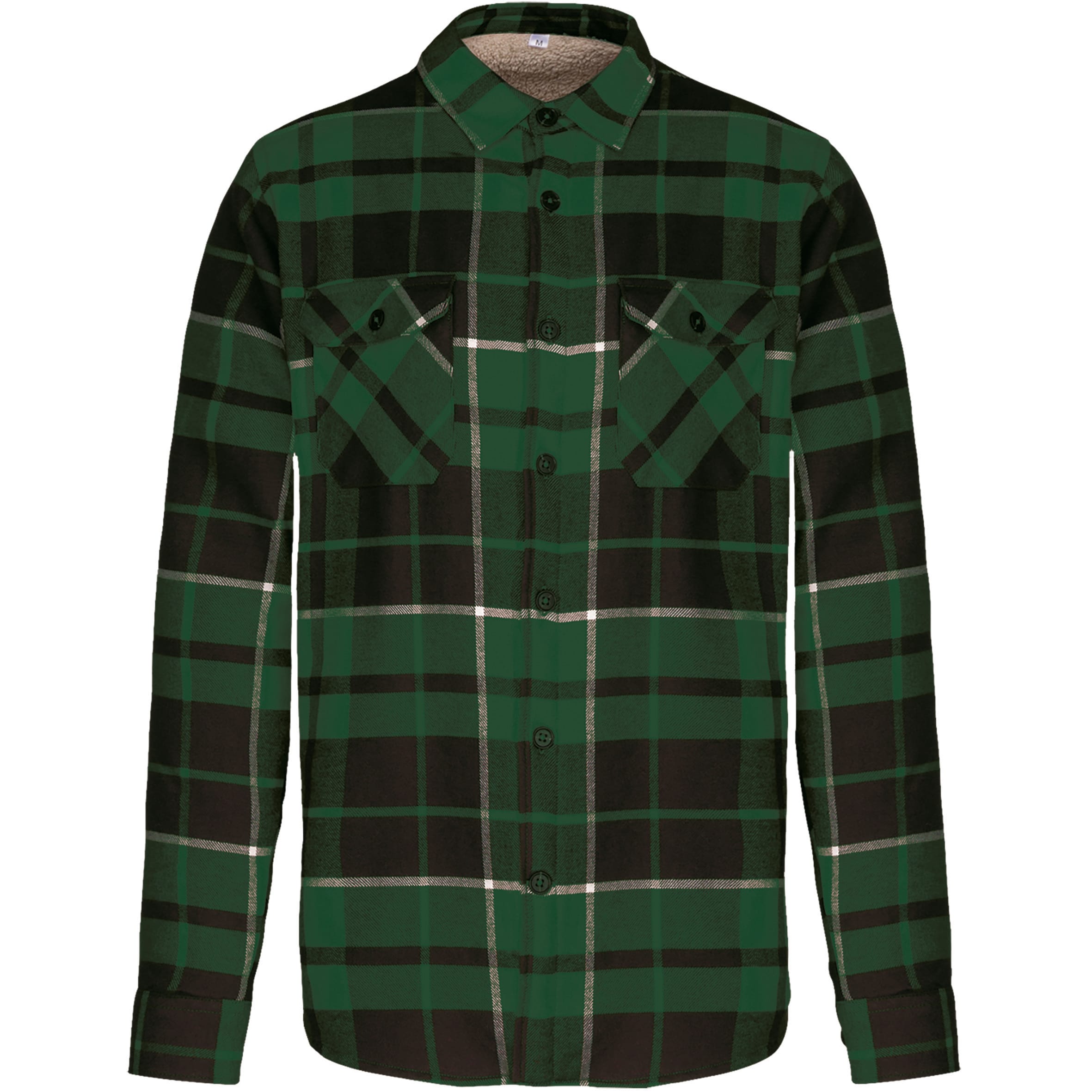 Geruit overshirt met sherpavoering