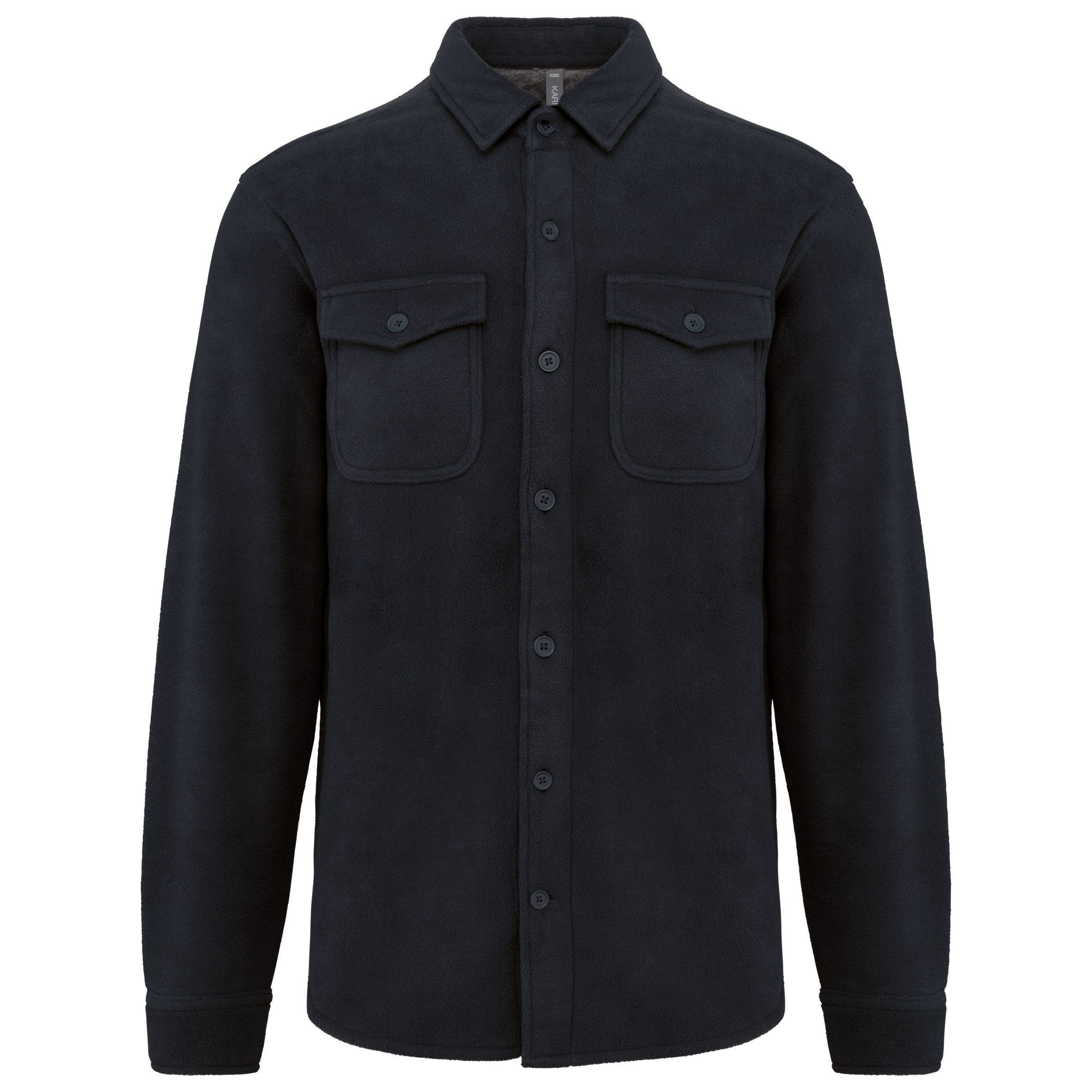 Overshirt van fleece met sherpavoering