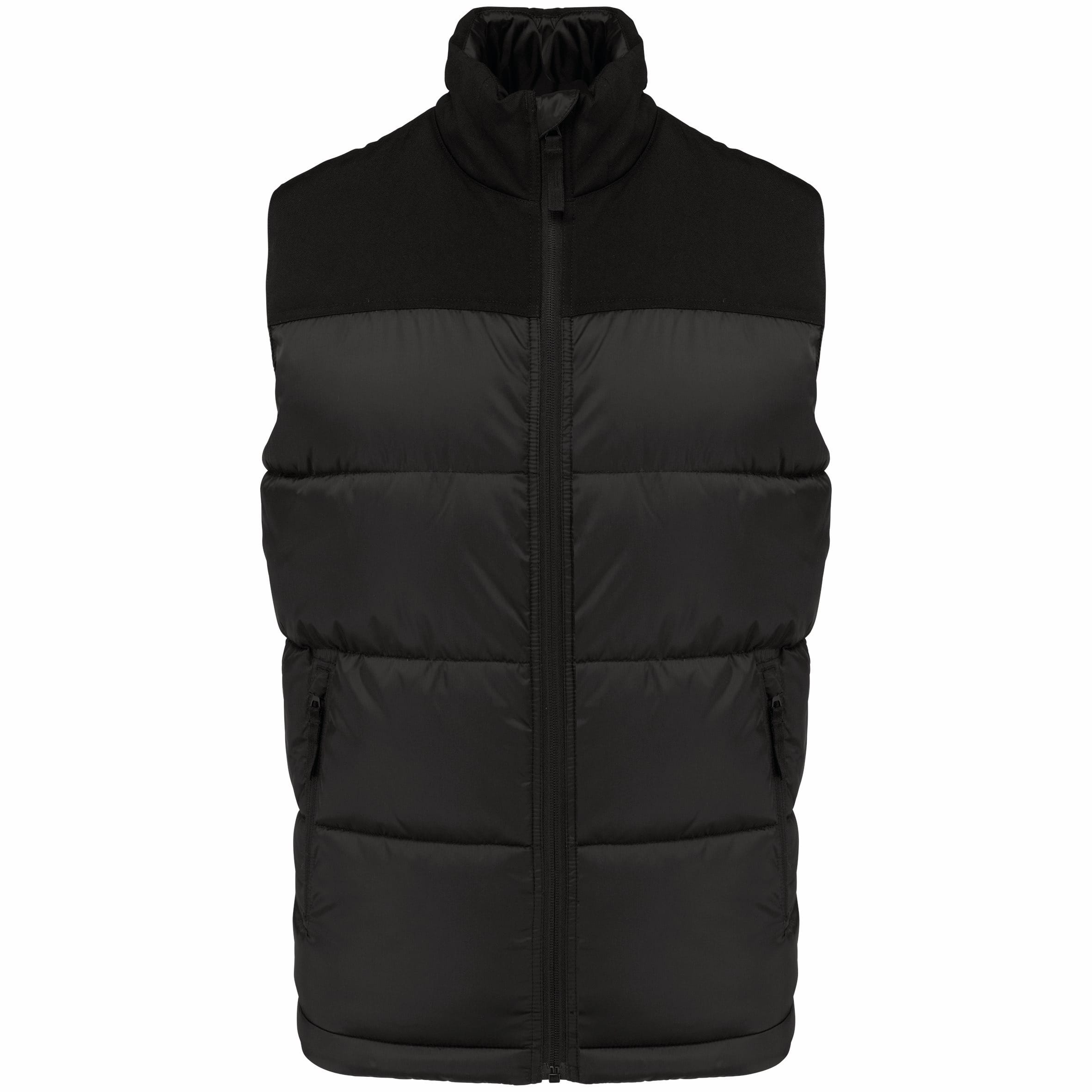 Tweekleurige gewatteerde bodywarmer uniseks
