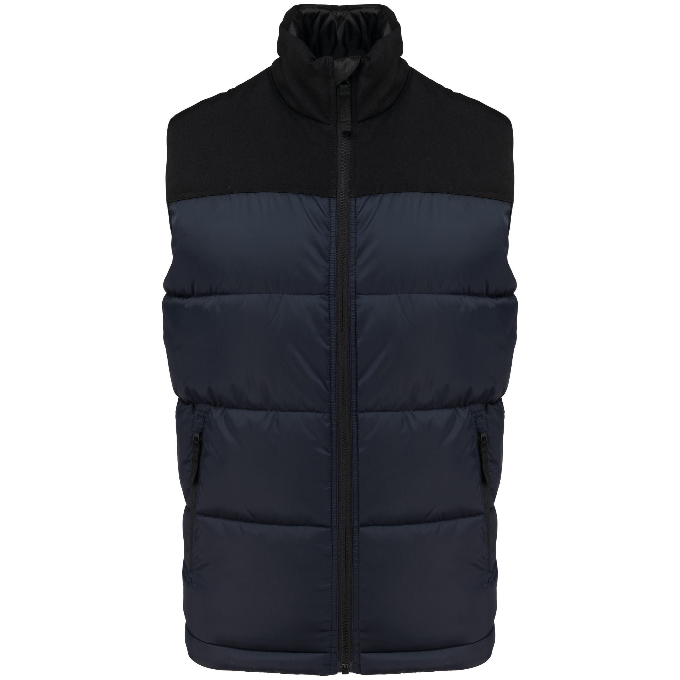 Tweekleurige gewatteerde bodywarmer uniseks