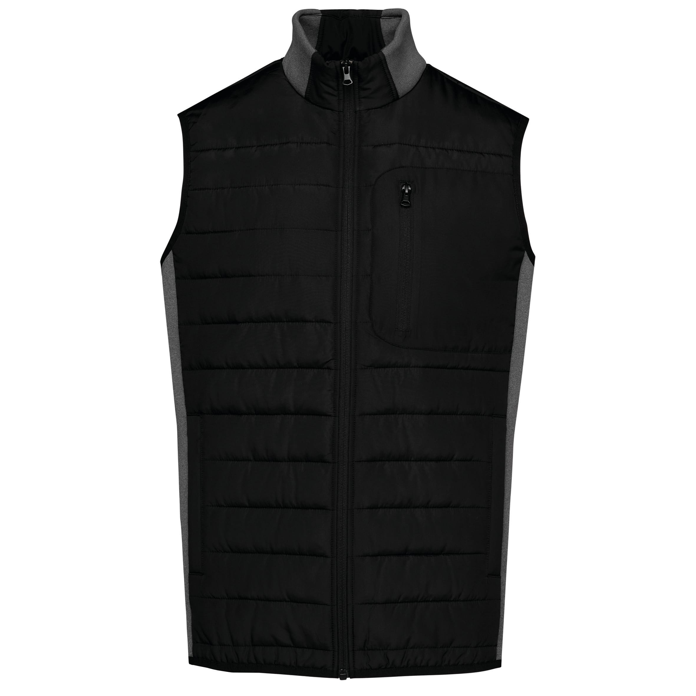 Men's bodywarmer in two fabrics