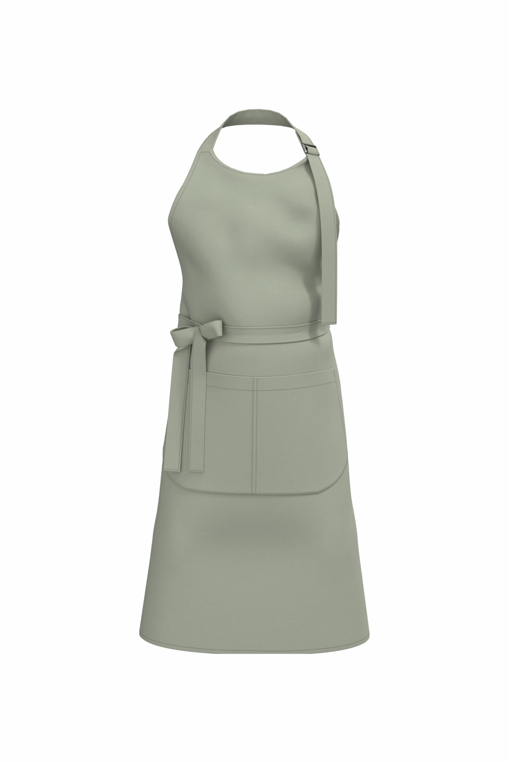 Apron with organic cotton pocket