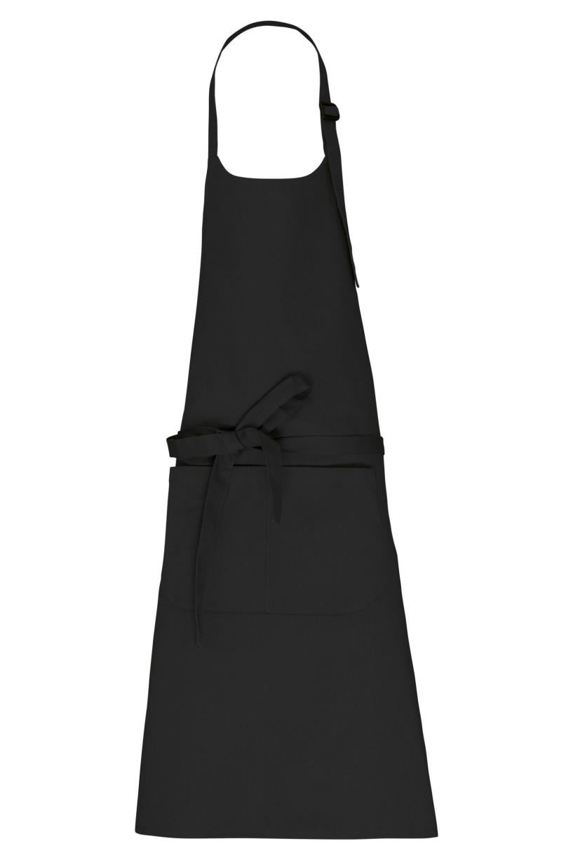 Apron with organic cotton pocket
