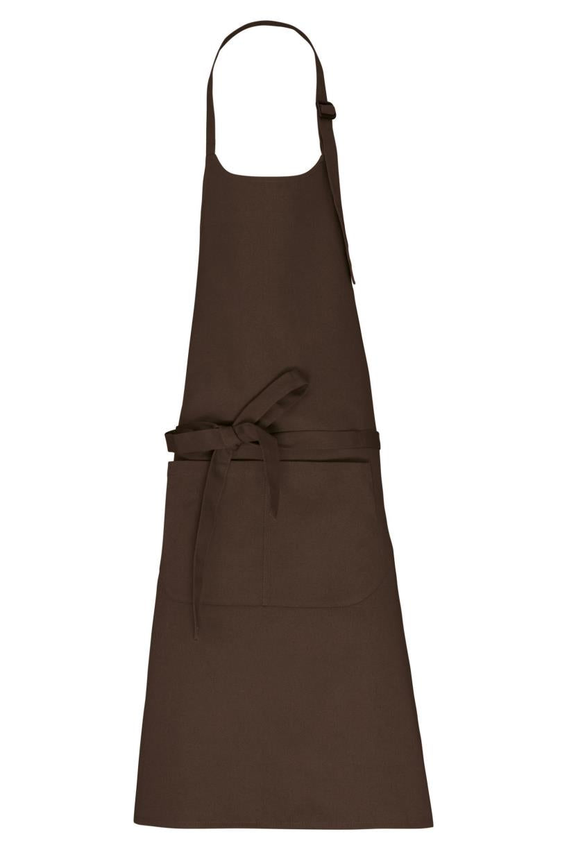 Apron with organic cotton pocket