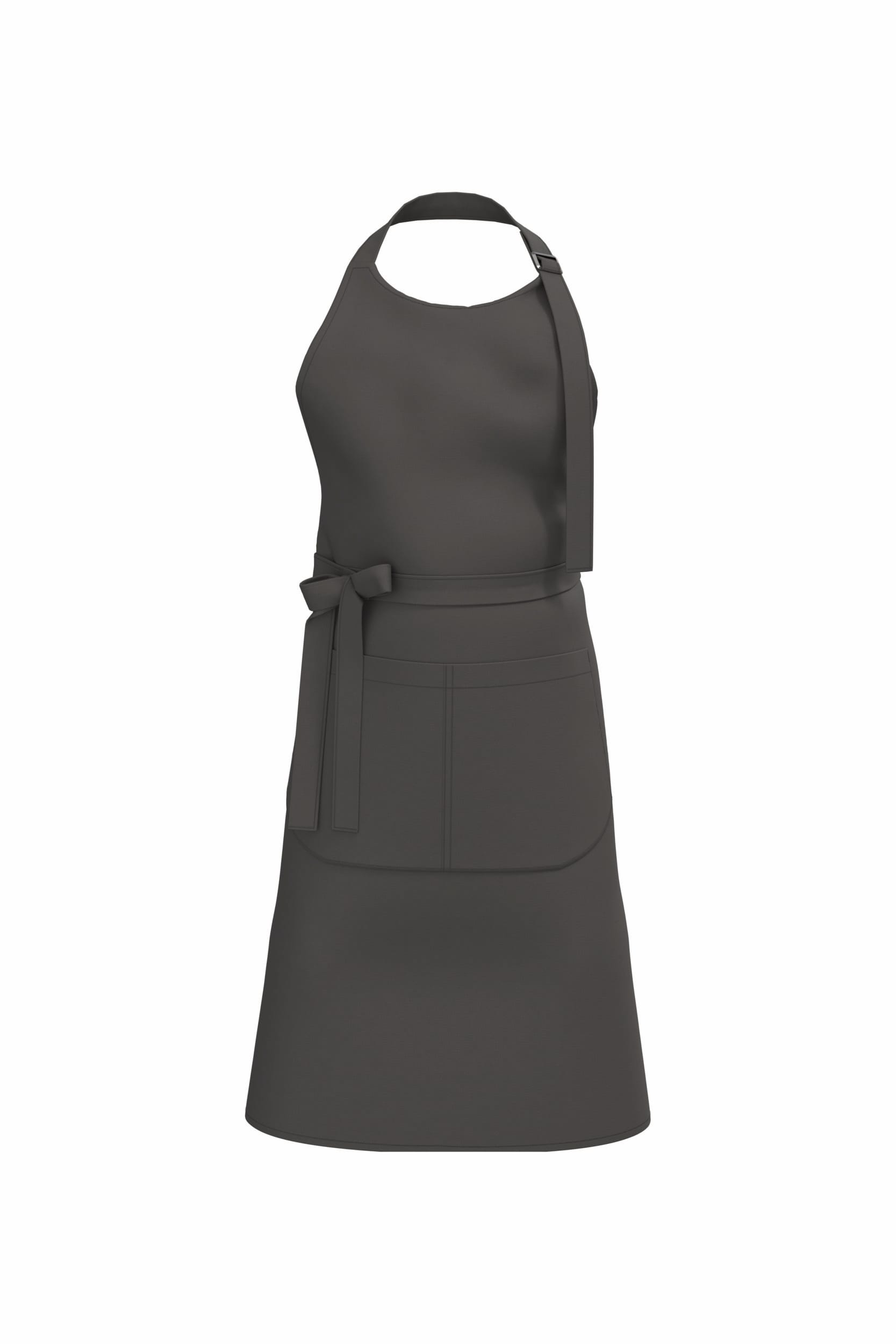 Apron with organic cotton pocket