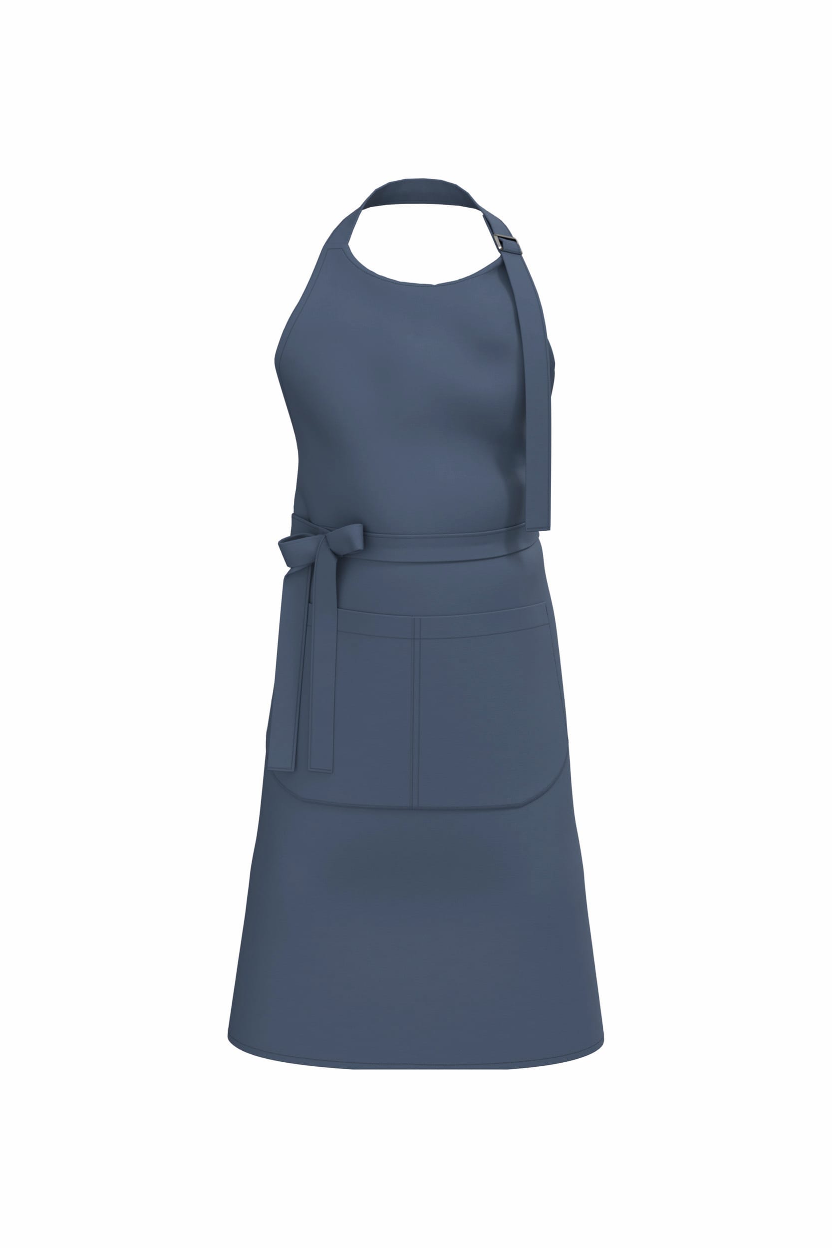 Apron with organic cotton pocket