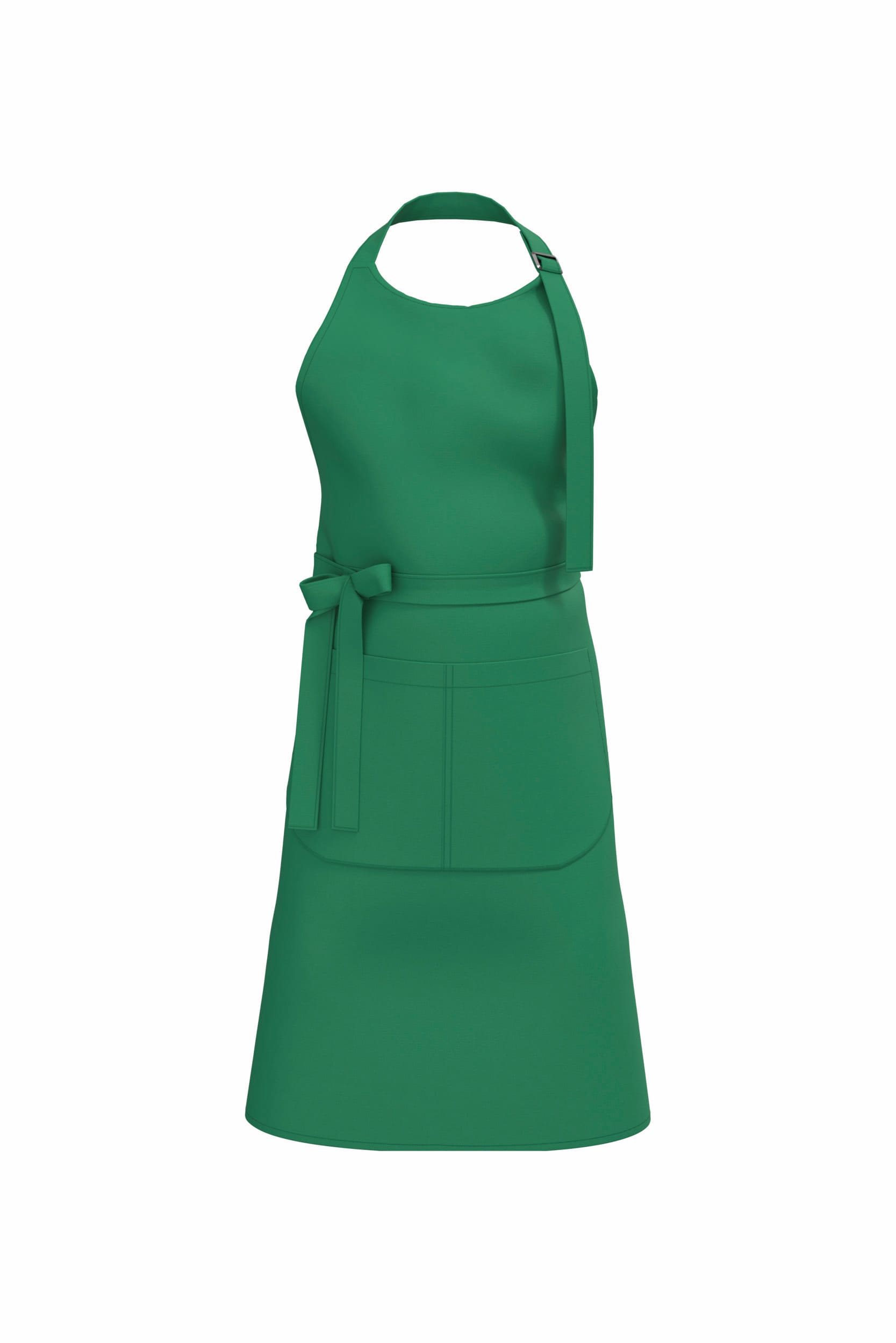 Apron with organic cotton pocket