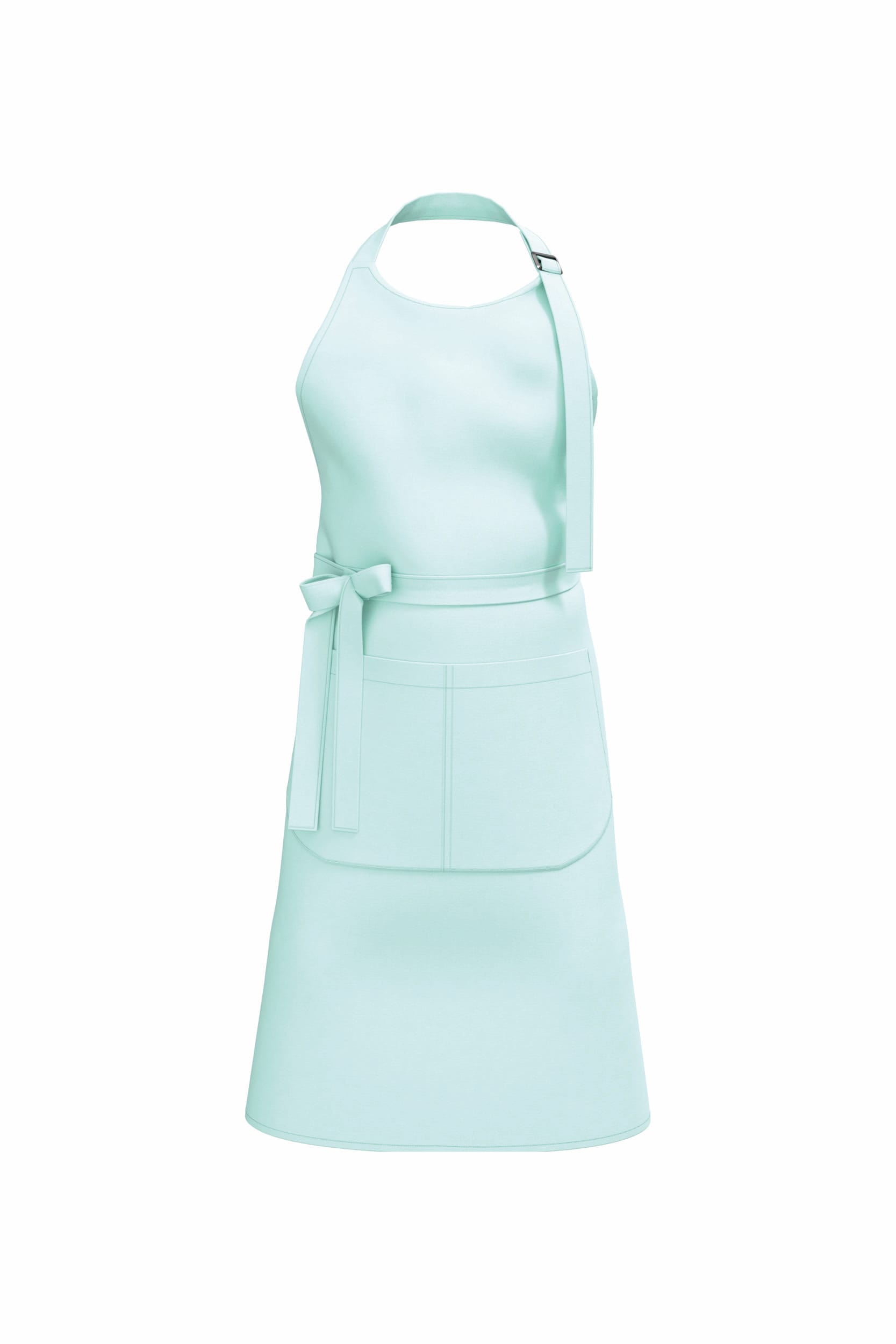 Apron with organic cotton pocket