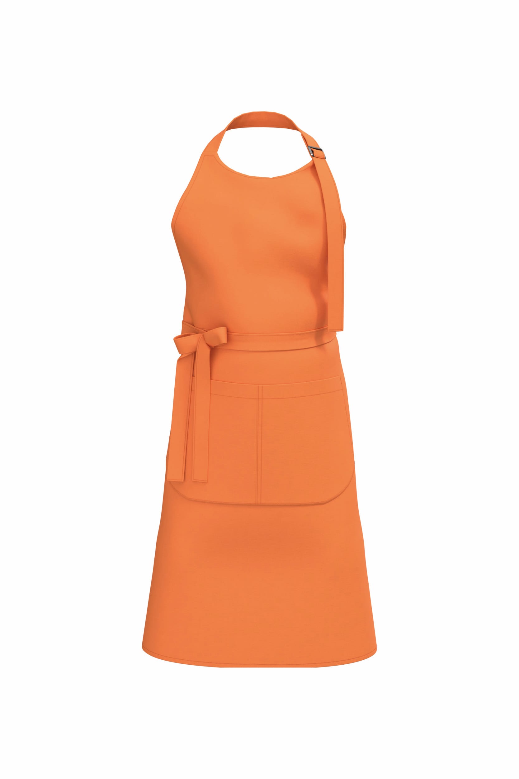 Apron with organic cotton pocket
