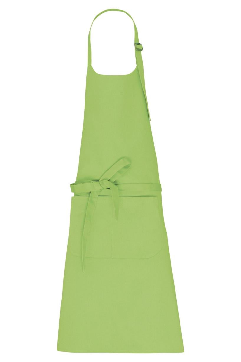 Apron with organic cotton pocket