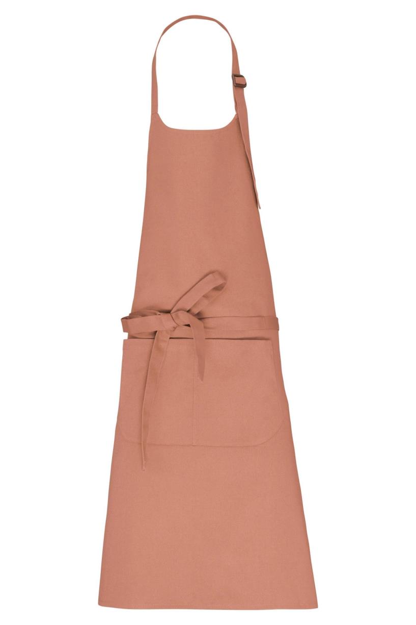 Apron with organic cotton pocket