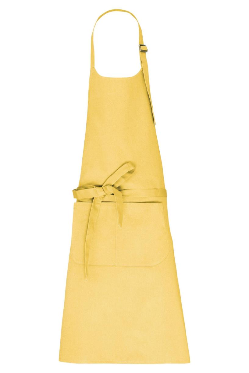 Apron with organic cotton pocket