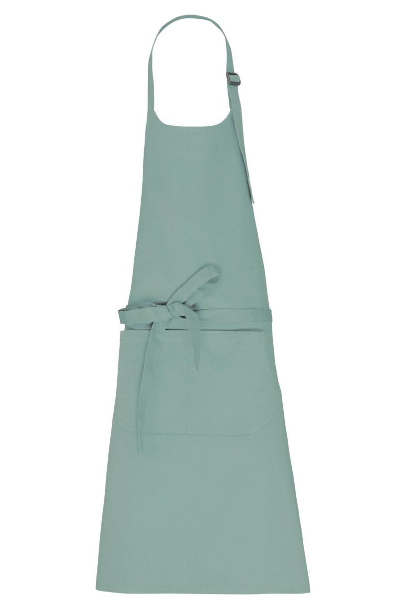 Apron with organic cotton pocket