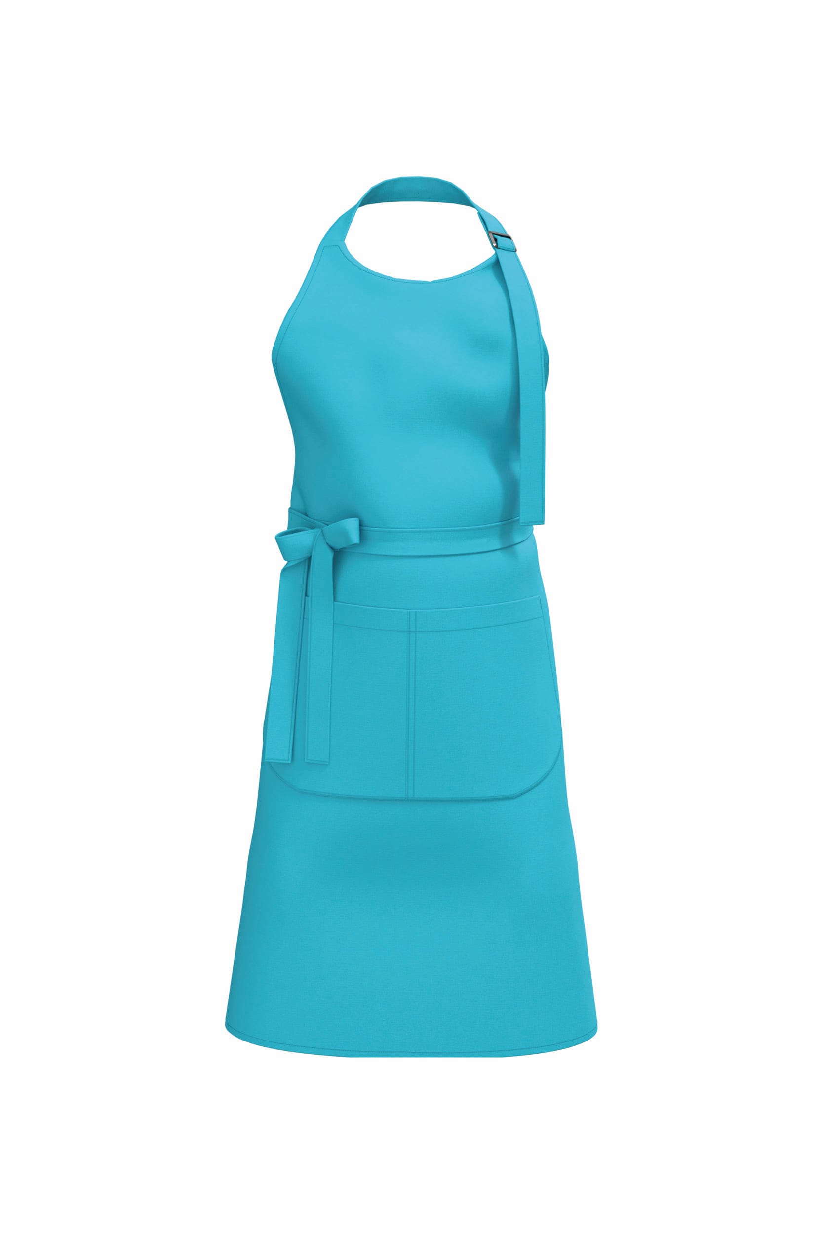Apron with organic cotton pocket
