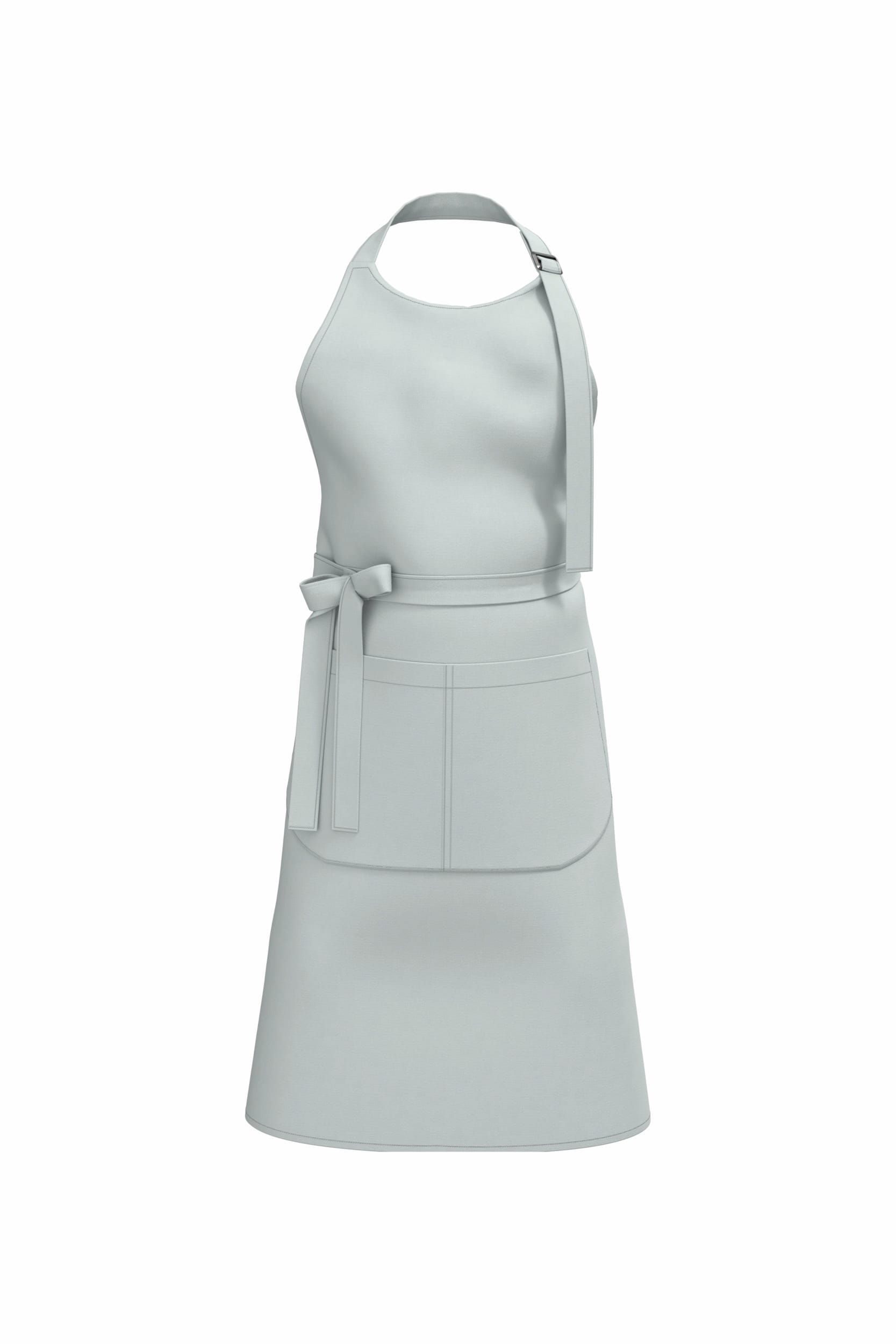 Apron with organic cotton pocket