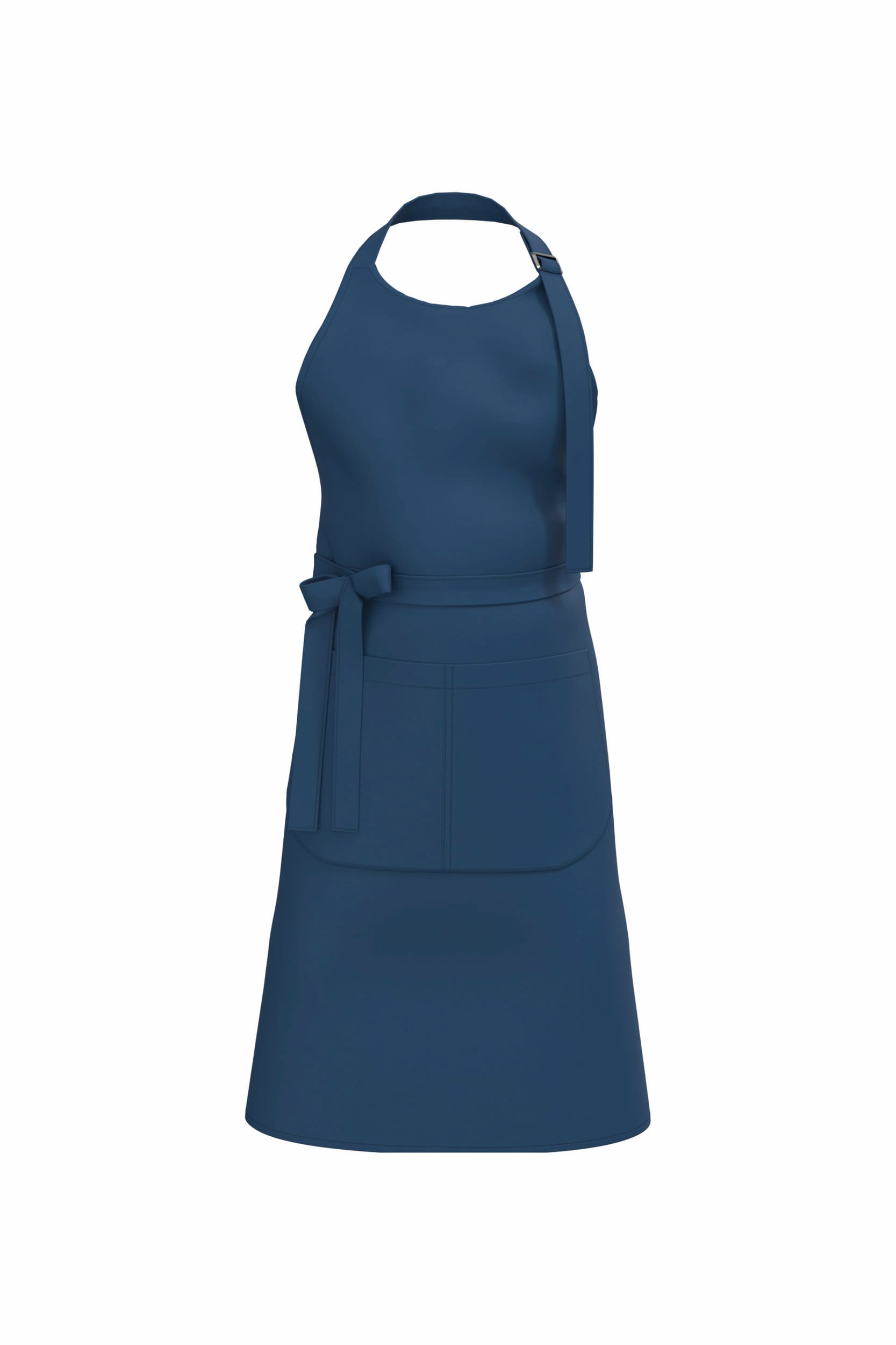 Apron with organic cotton pocket