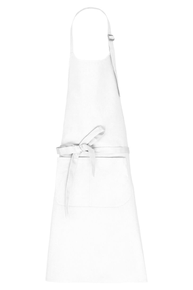 Apron with organic cotton pocket