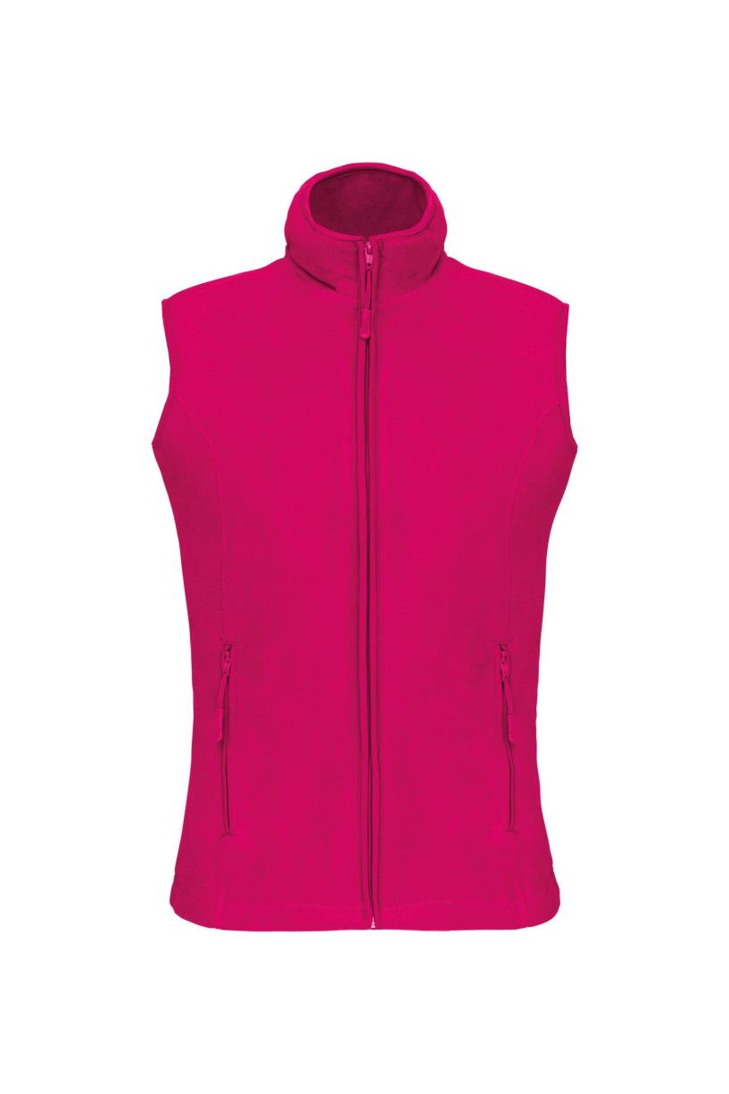 Bodywarmer van microfleece dames
