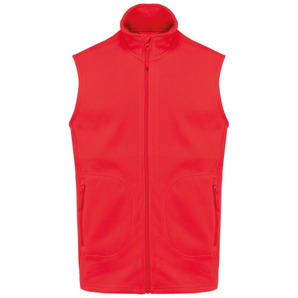 Ecologische uniseks bodywarmer van microfleece
