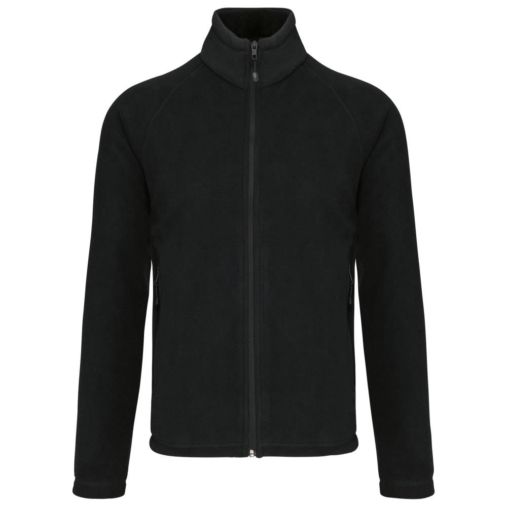 Men's zip-up microfleece with raglan sleeves