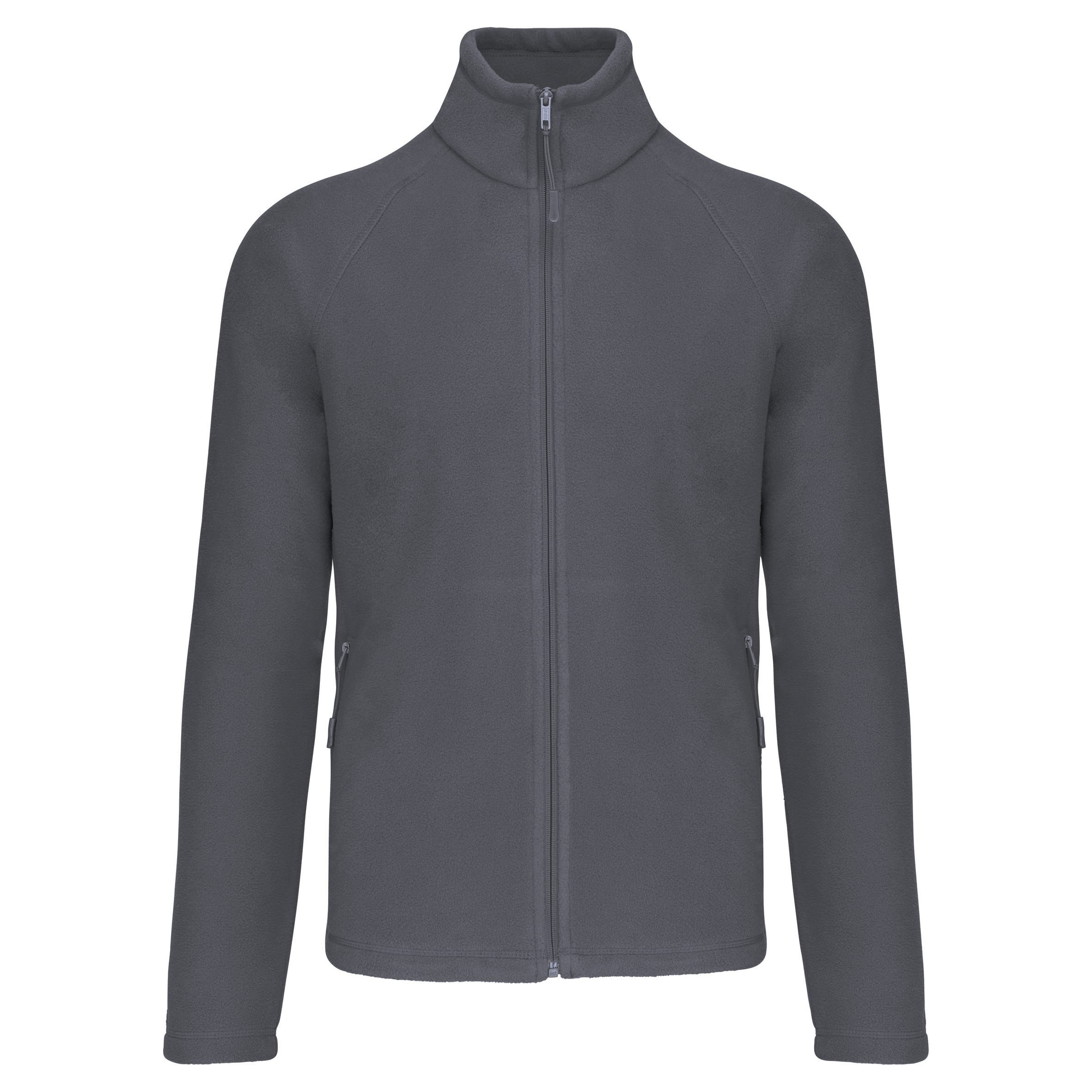 Men's zip-up microfleece with raglan sleeves