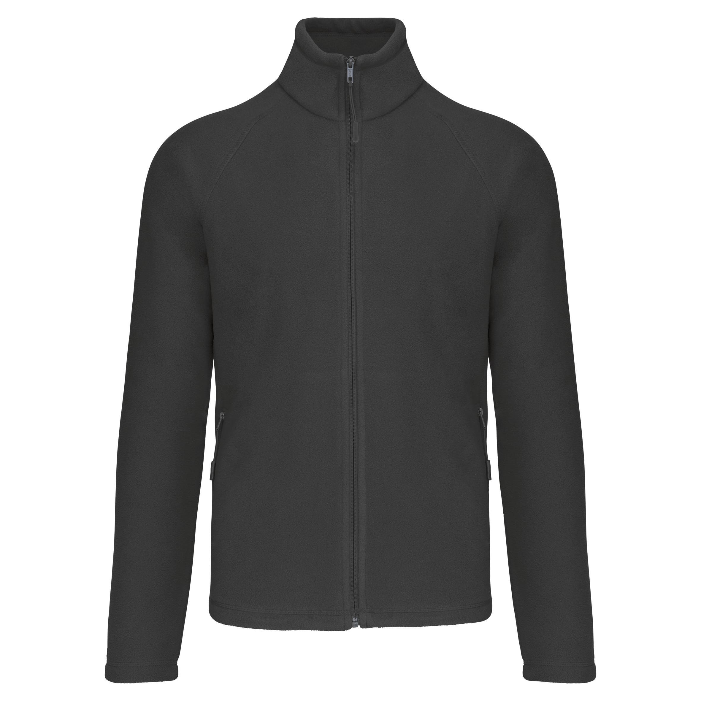 Men's zip-up microfleece with raglan sleeves