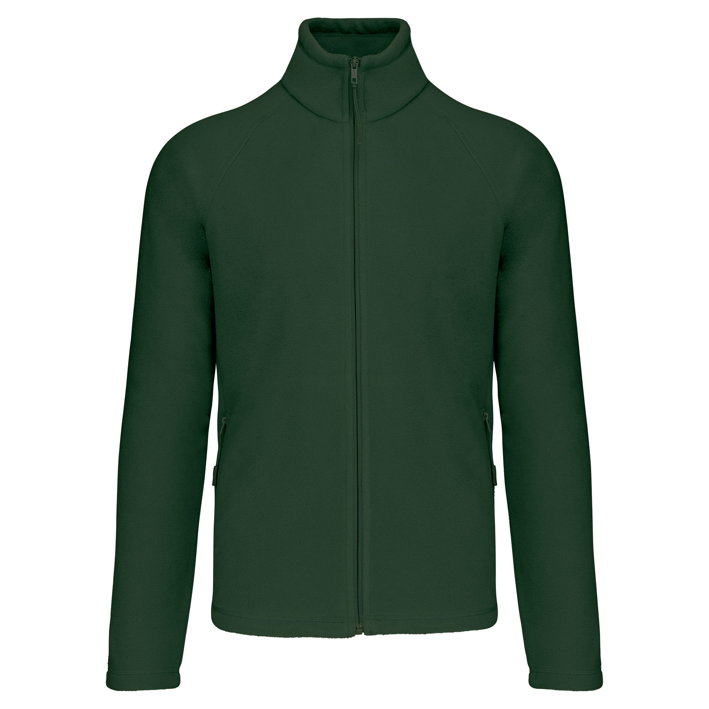 Men's zip-up microfleece with raglan sleeves