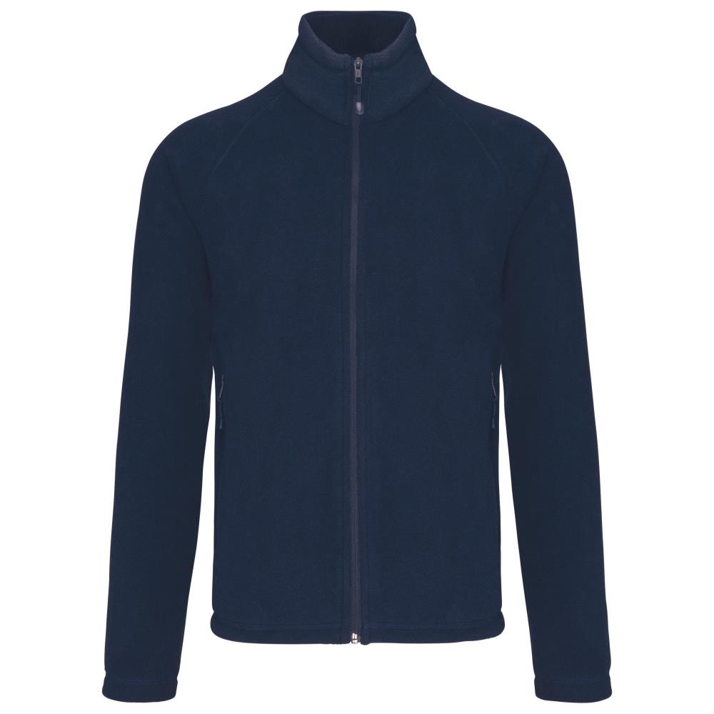 Men's zip-up microfleece with raglan sleeves